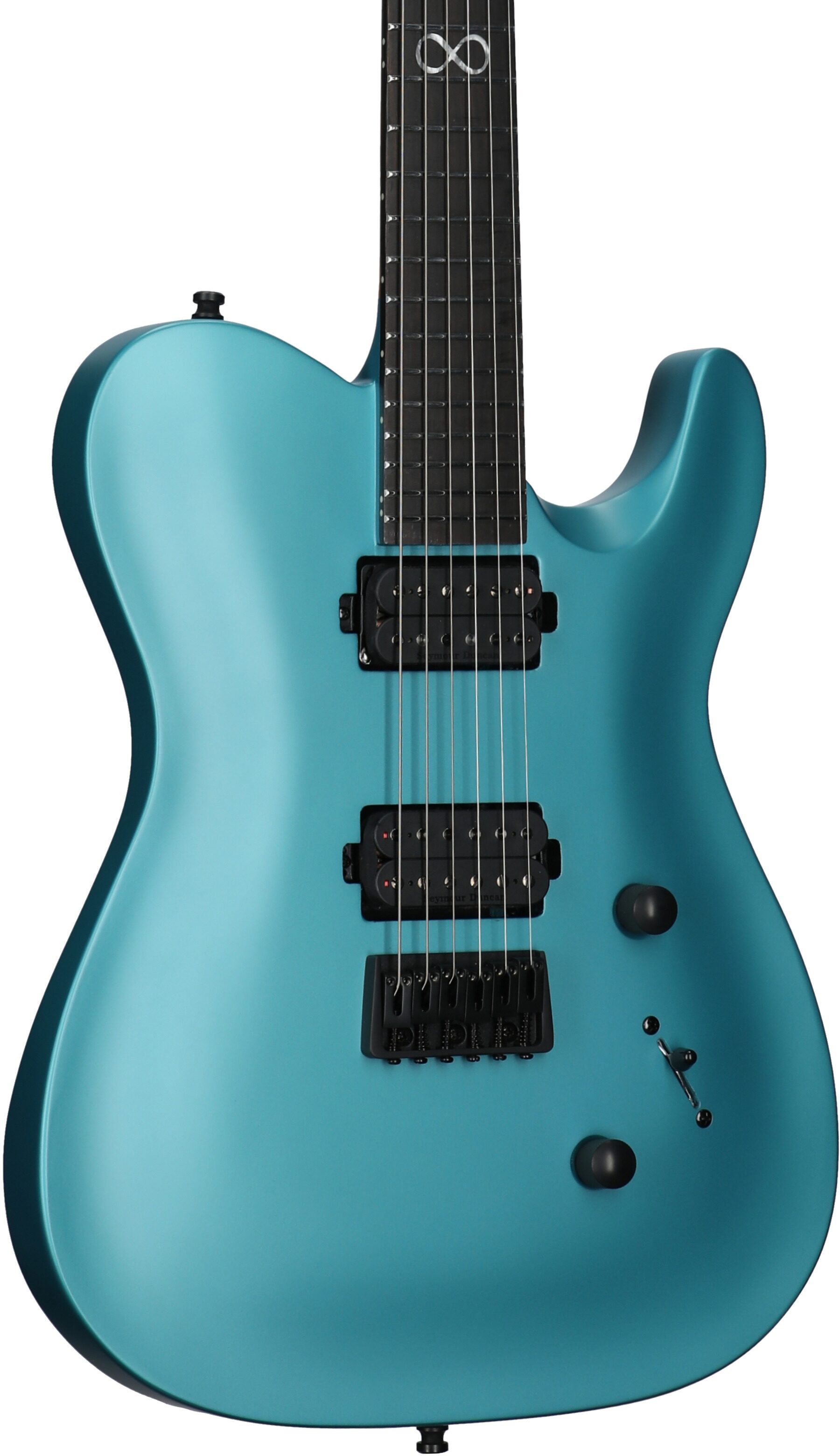 Chapman ML3 Pro Modern Electric Guitar, Liquid Teal Satin Metallic, Full Left Front