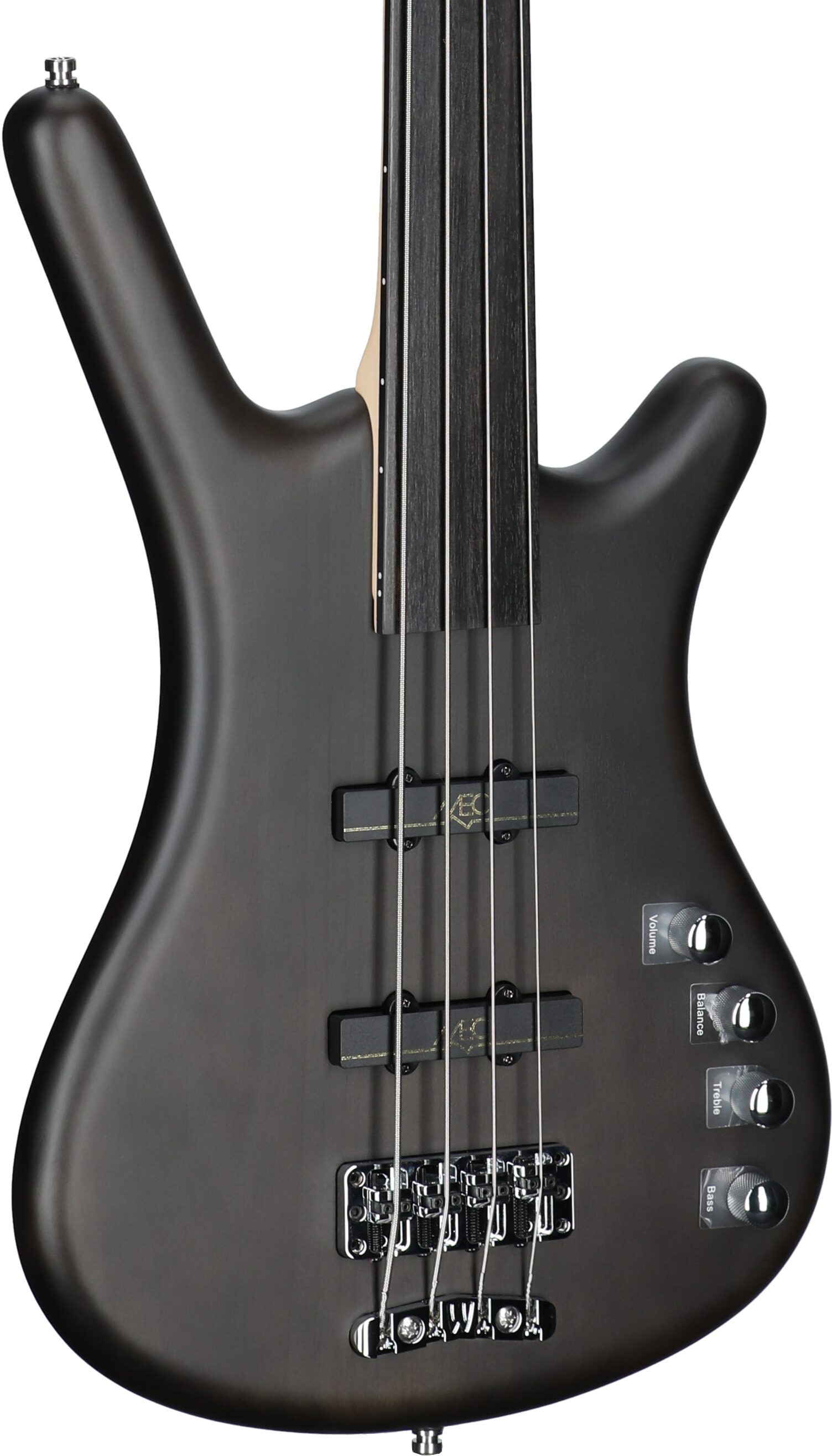 Warwick RockBass Corvette Basic 4 Fretless Electric Bass, Black, Full Left Front