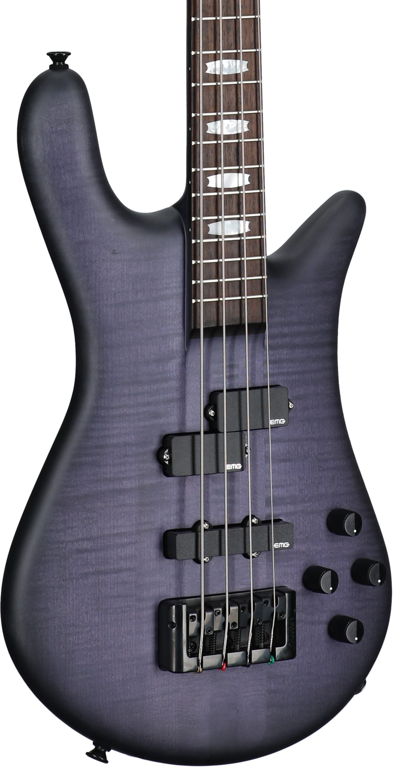 Spector Euro4 LX Electric Bass (with Gig Bag), Nightshade Matte, Full Left Front