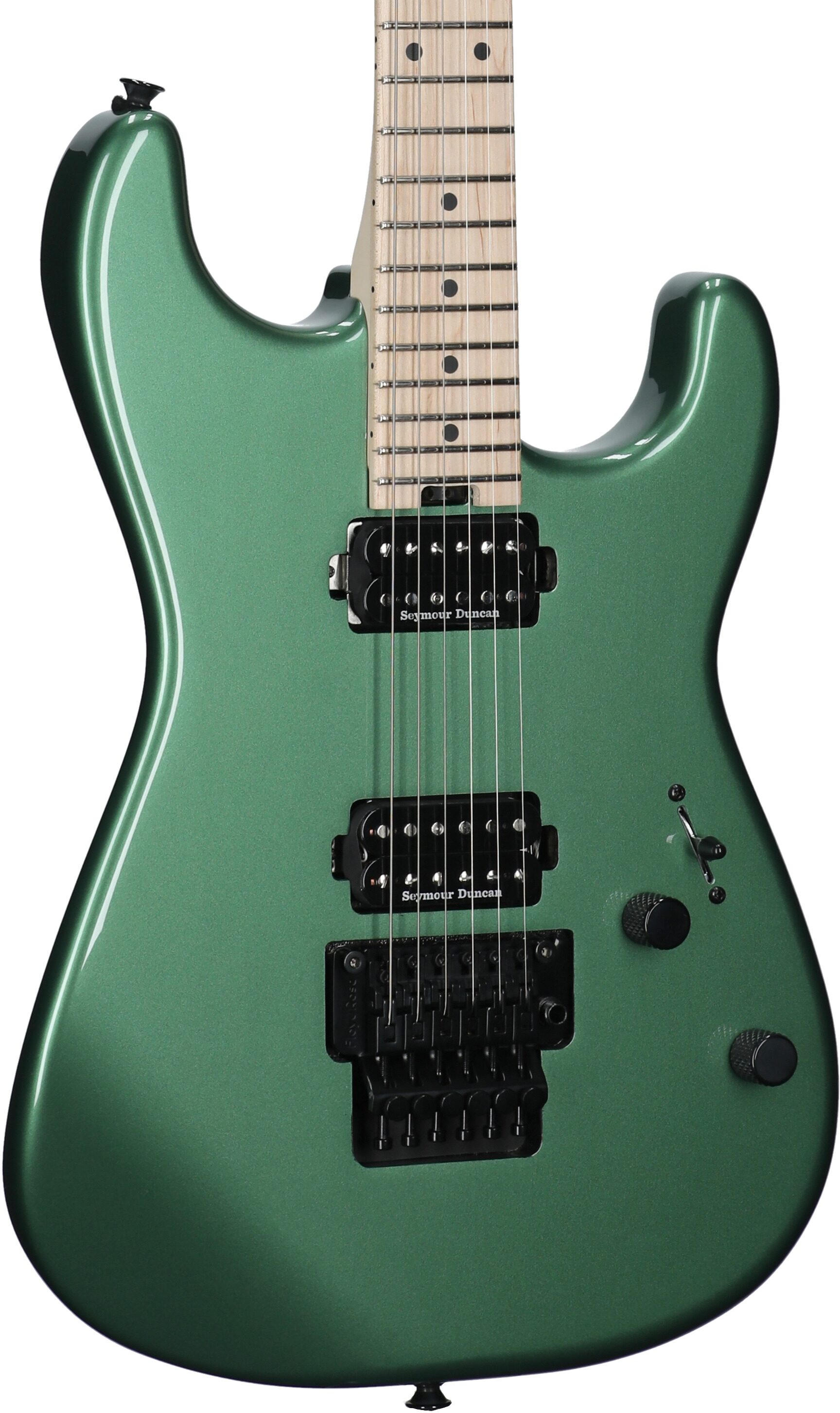 Charvel Pro-Mod SD1 HH FR Electric Guitar, with Maple Fingerboard, Pelham Green, Full Left Front
