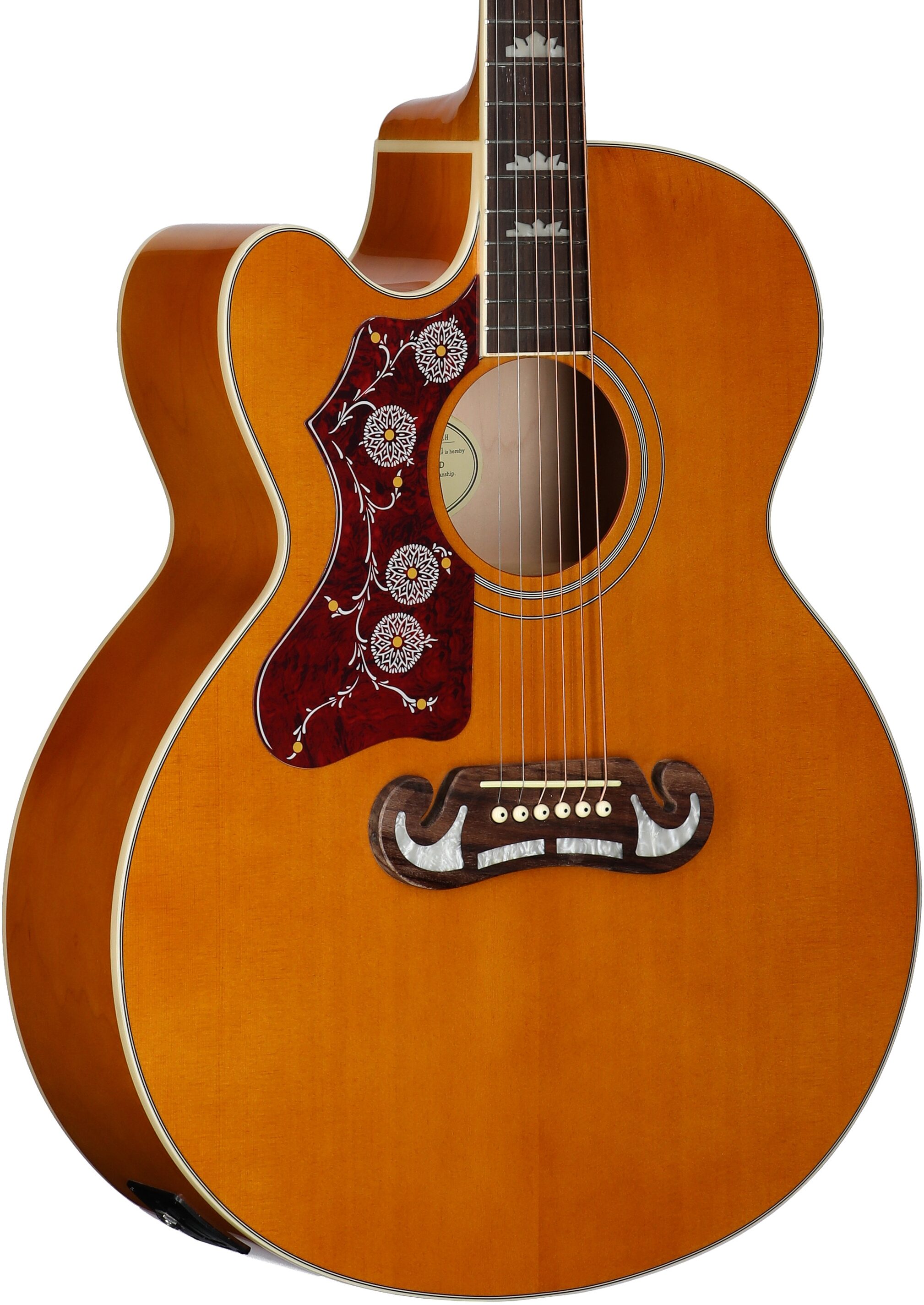 Epiphone J-200 Studio EC Jumbo Acoustic-Electric Guitar, Lefty