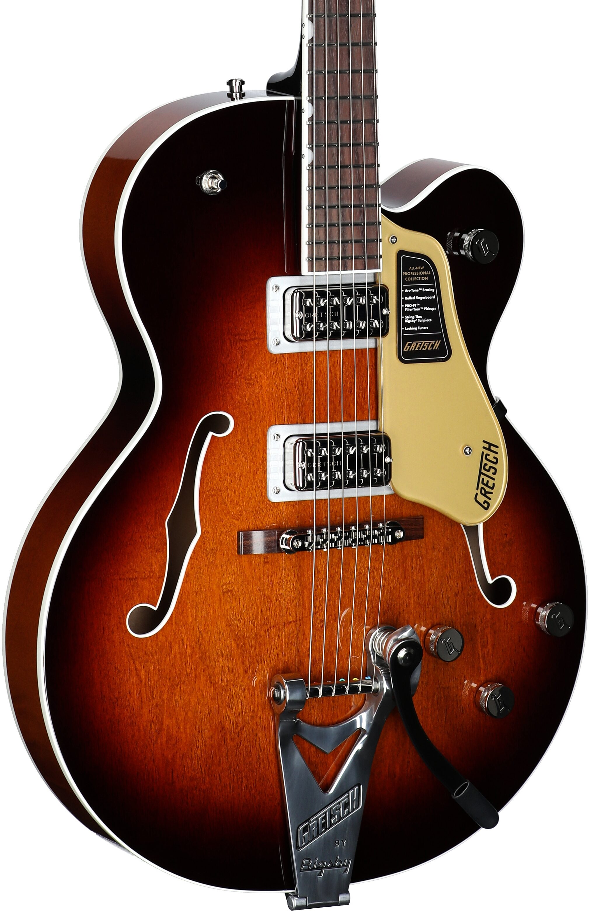 Gretsch Pro Collection Tennessean Electric Guitar (with Case), Havana Burst, Full Left Front