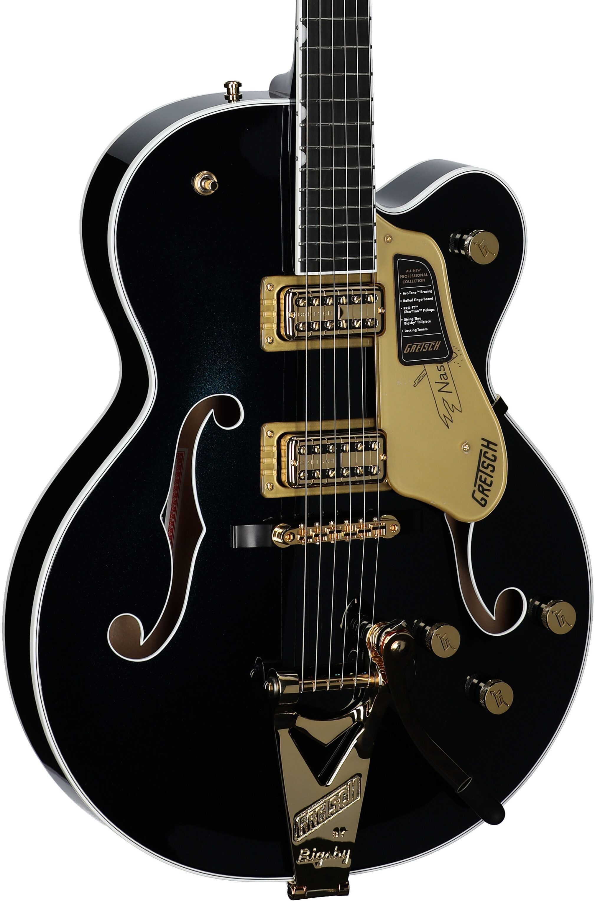 Gretsch Pro Collection Nashville Electric Guitar (with Case), Midnight Sapphire, Full Left Front