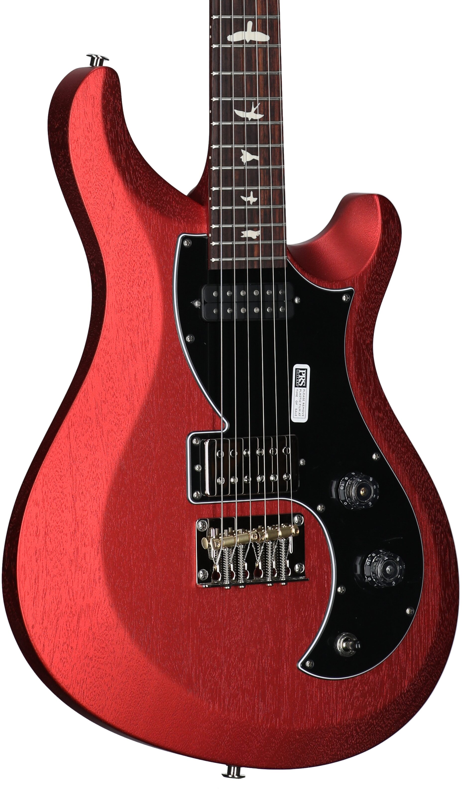 PRS Paul Reed Smith S2 Vela Satin Electric Guitar (with Gig Bag), Satin Red Apple Metallic, Full Left Front