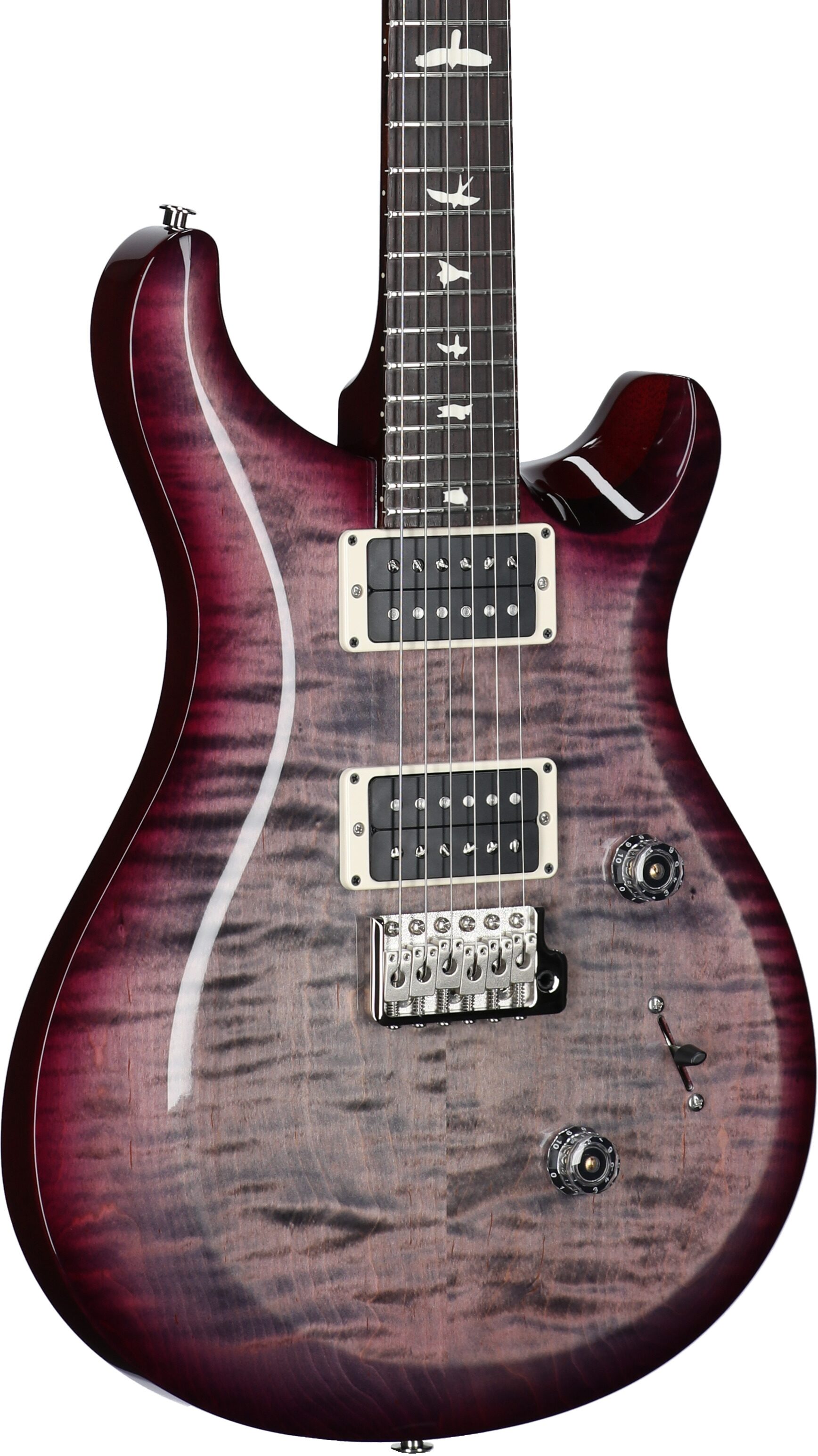 PRS Paul Reed Smith S2 Custom Color 24 Electric Guitar (with Gig Bag), Faded Gray Black Purple Burst, Open Box (Very Good), Full Left Front