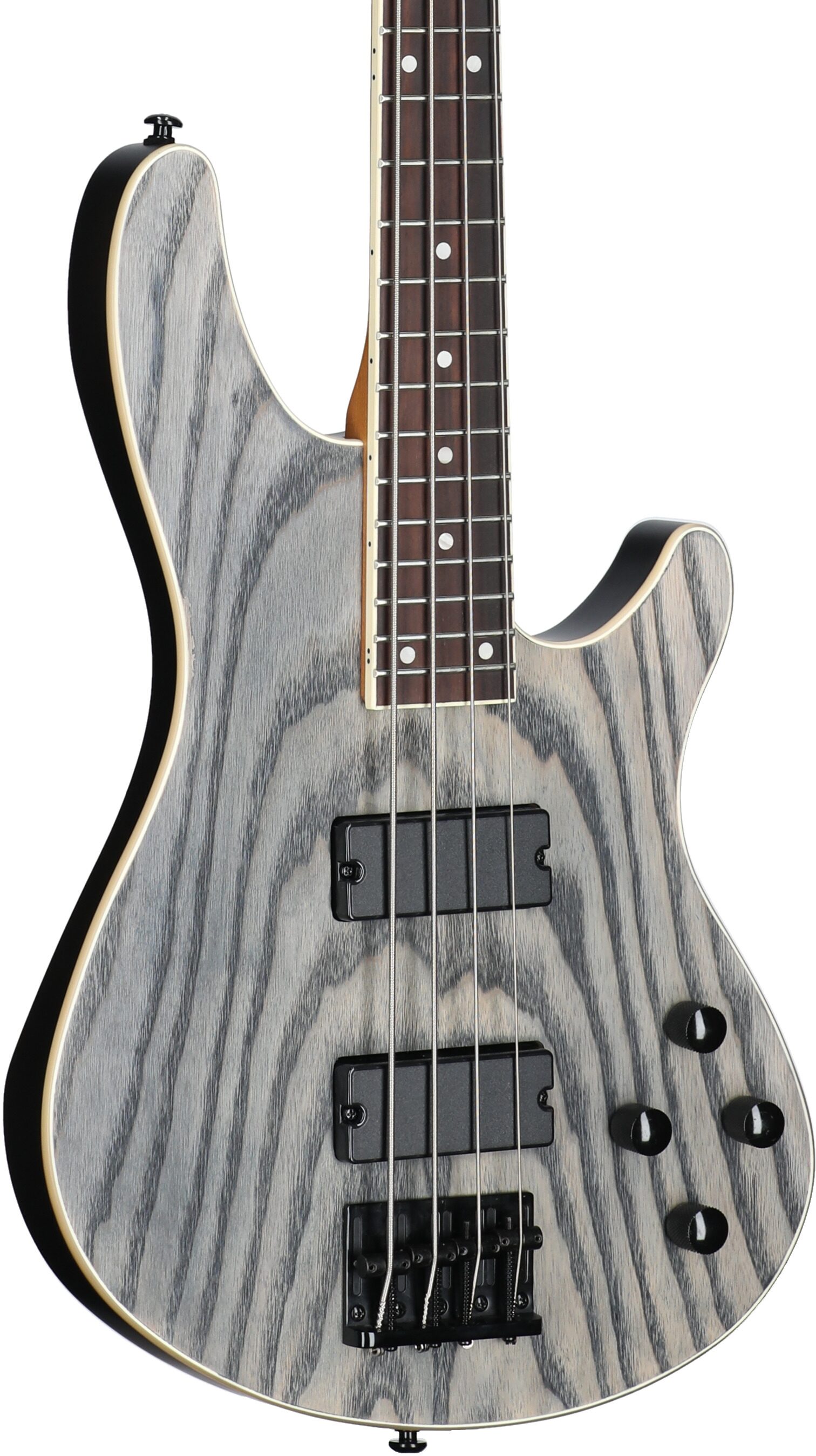 Schecter C-4 Standard Electric Bass, Charcoal Satin, Full Left Front