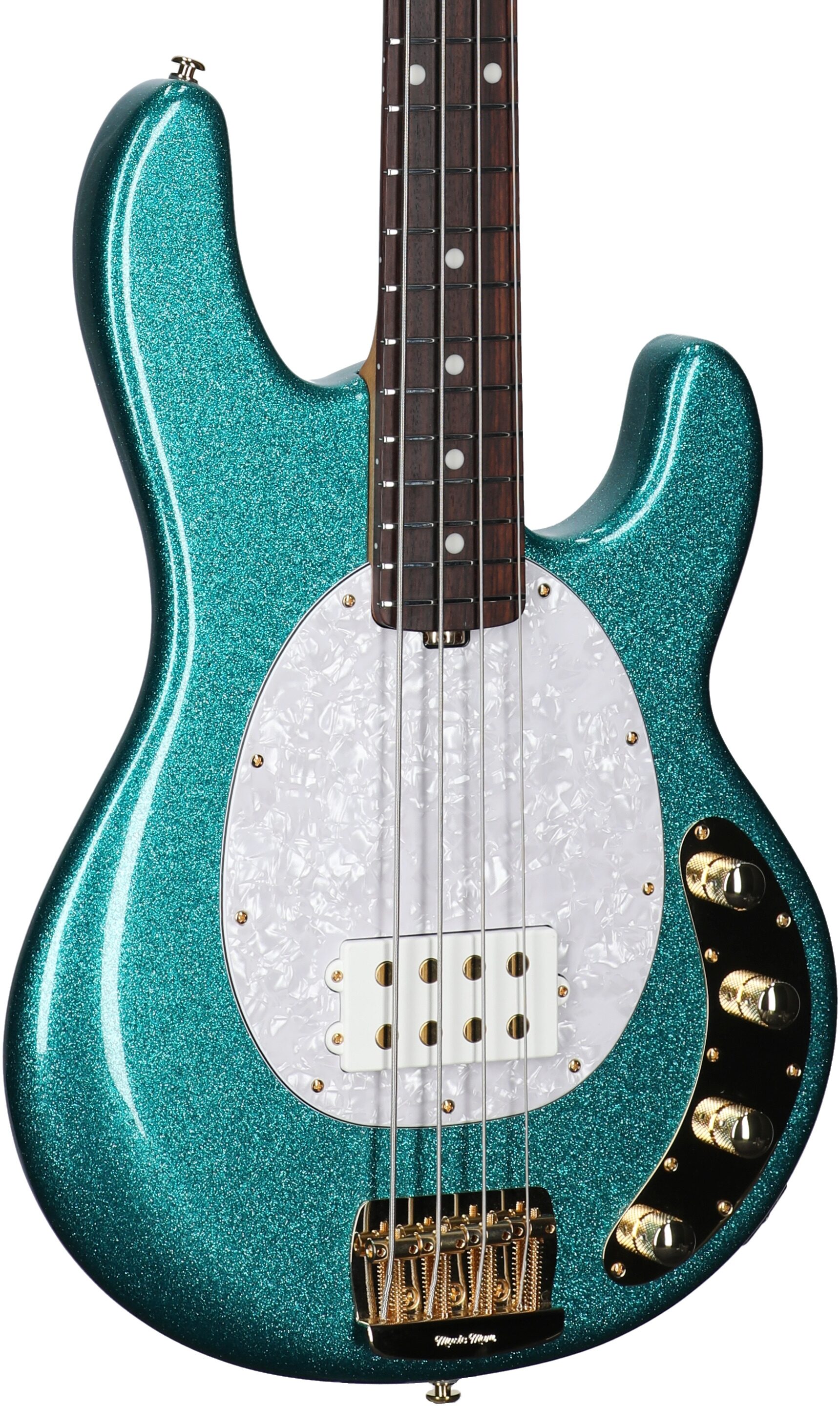 Ernie Ball Music Man StingRay Special Electric Bass (with Mono Case), Ocean Sparkle, Full Left Front