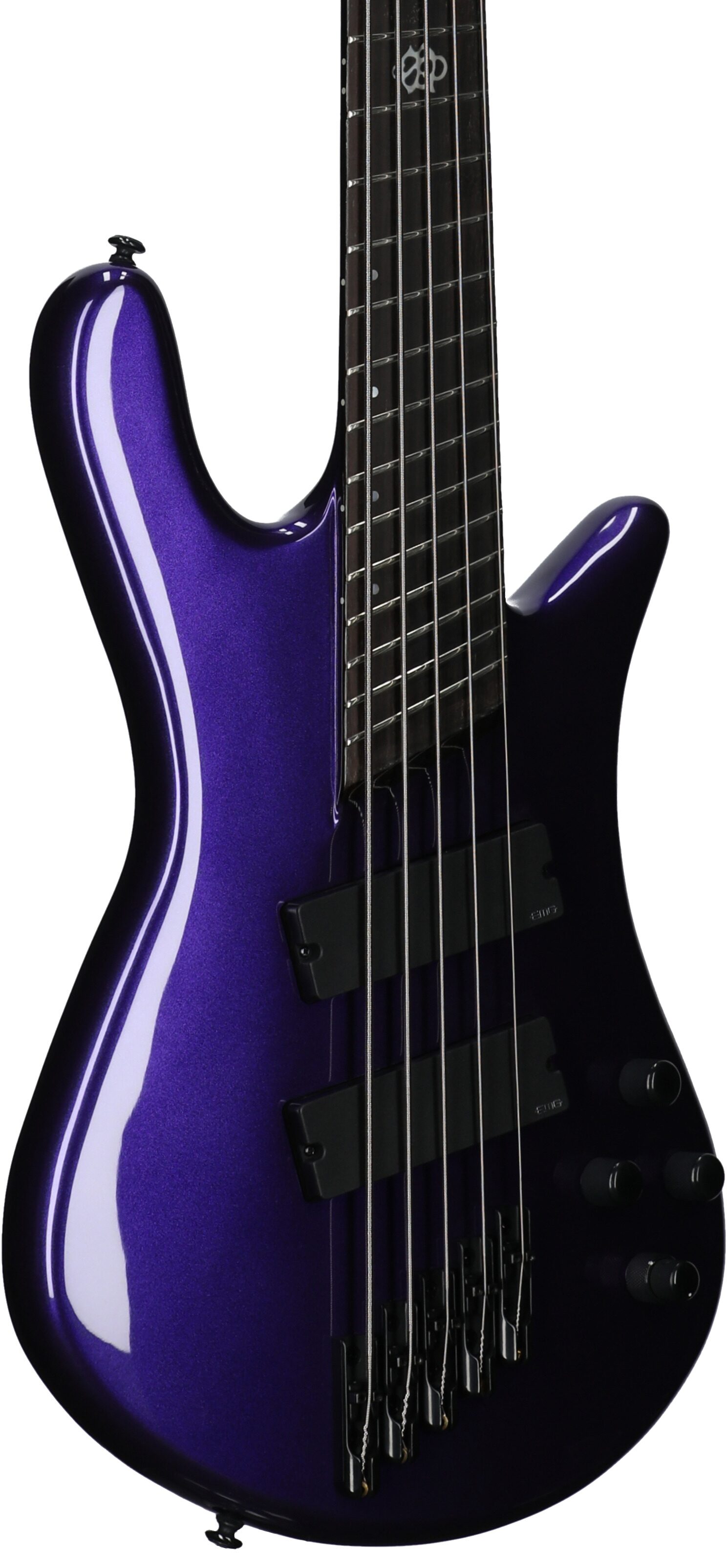 Spector NS Dimension HP Multi-Scale 5-String Bass Guitar (with Bag), Plum Crazy, Full Left Front