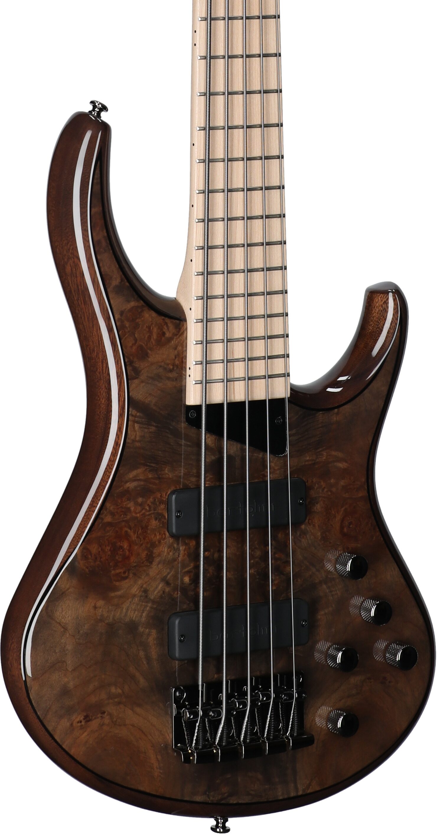 MTD Kingston ZX5 Electric Bass, 5-String, Transparent Mocha, Full Left Front