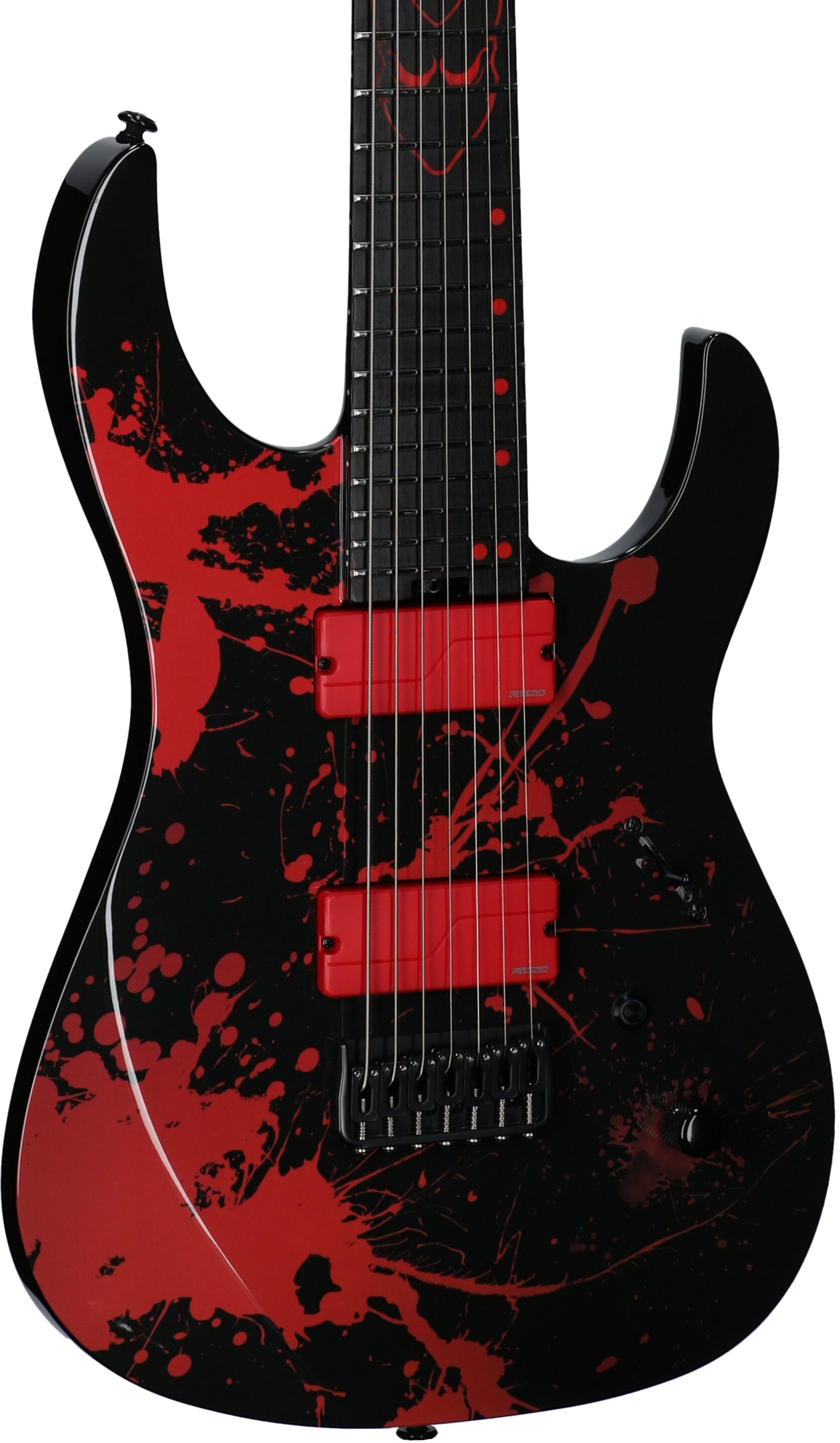 Legator Ninja 7 Slaughter Series Electric Guitar, 7-String, Demolisher Black , Full Left Front