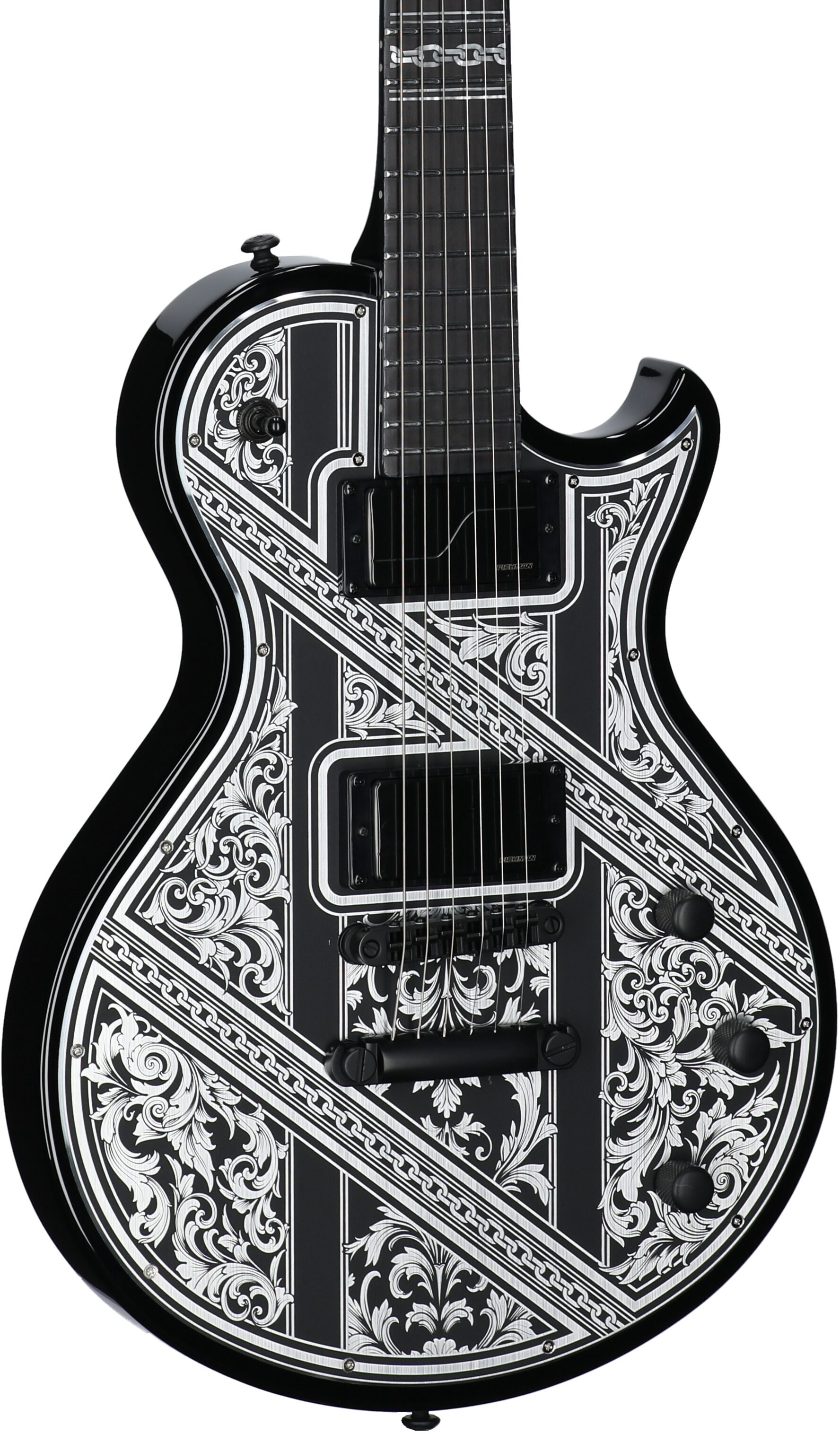 Schecter Solo II Przym Palladium Electric Guitar, Gloss Black, Full Left Front