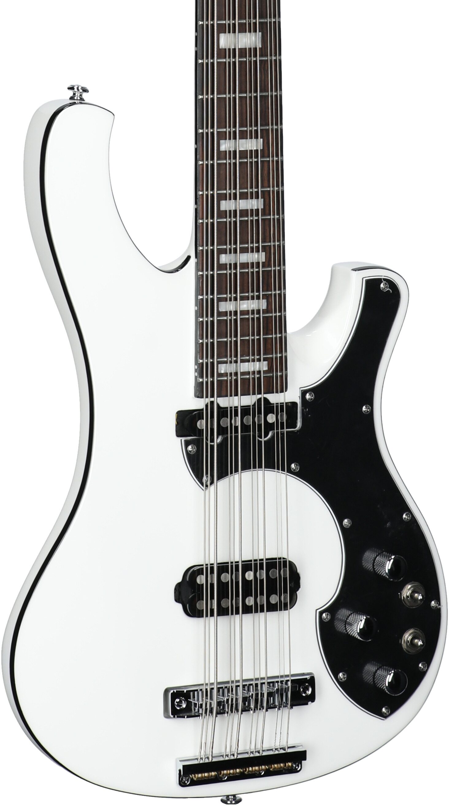 Schecter Stargazer 12 Electric Bass, 12-String, Gloss White, Full Left Front