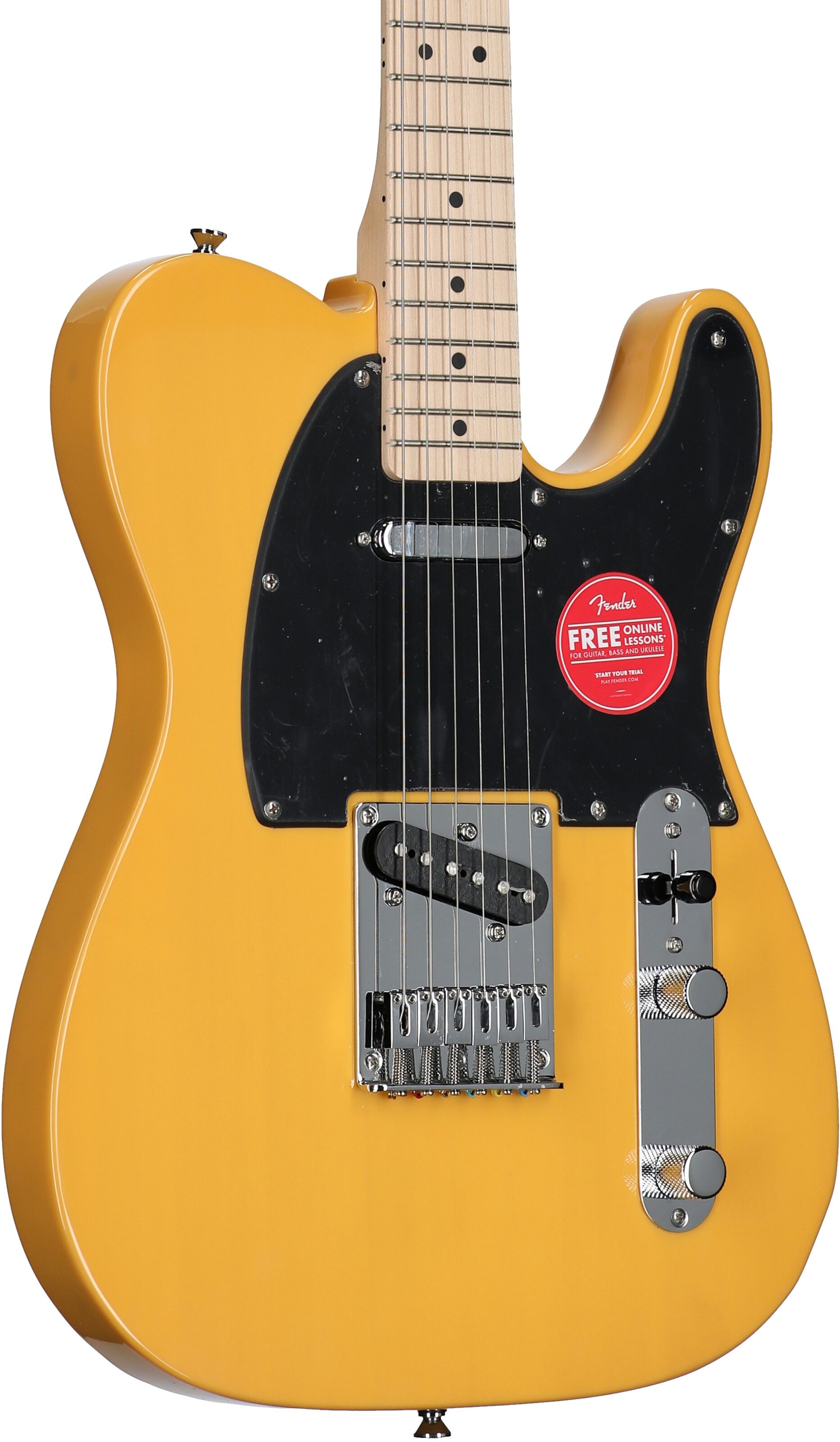 Squier Sonic Telecaster Electric Guitar, Butterscotch Blonde, Full Left Front