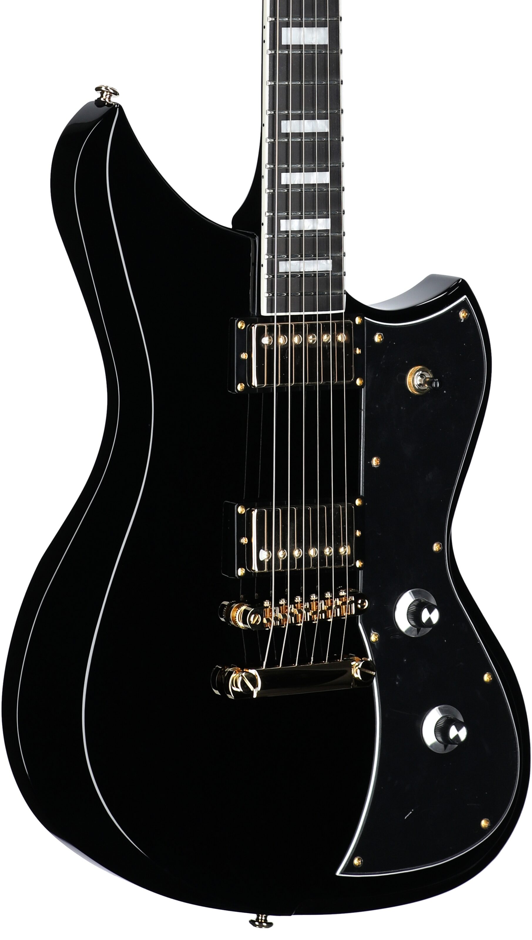 Dunable DE Yeti Electric Guitar (with Gig Bag), Gloss Black, Full Left Front