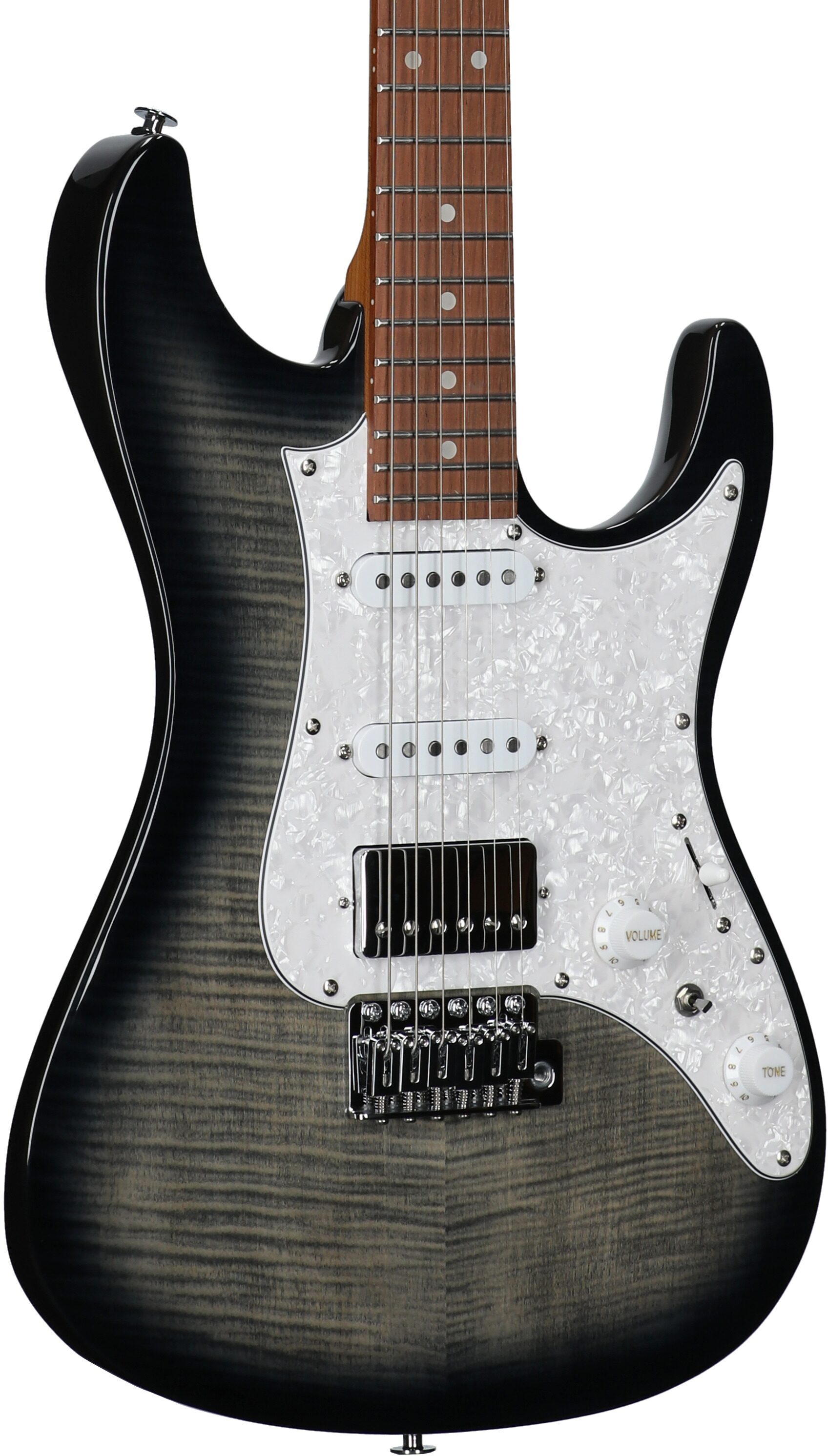 Ibanez AZ22S1F Electric Guitar, Transparent Black Sunburst, Full Left Front