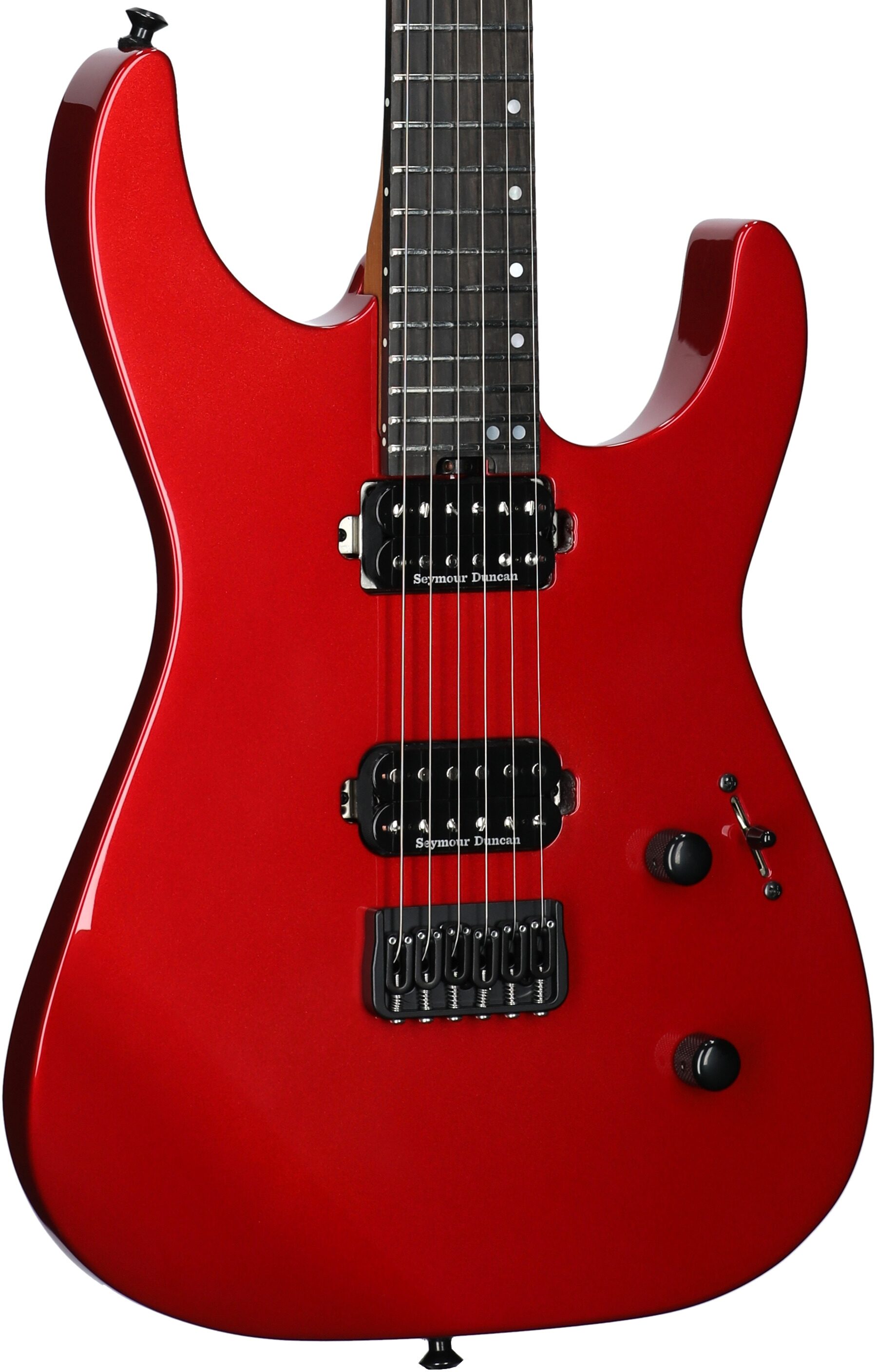 Jackson American Series Virtuoso HT Electric Guitar, (with Case), Red Crystal, Open Box (Very Good), Full Left Front