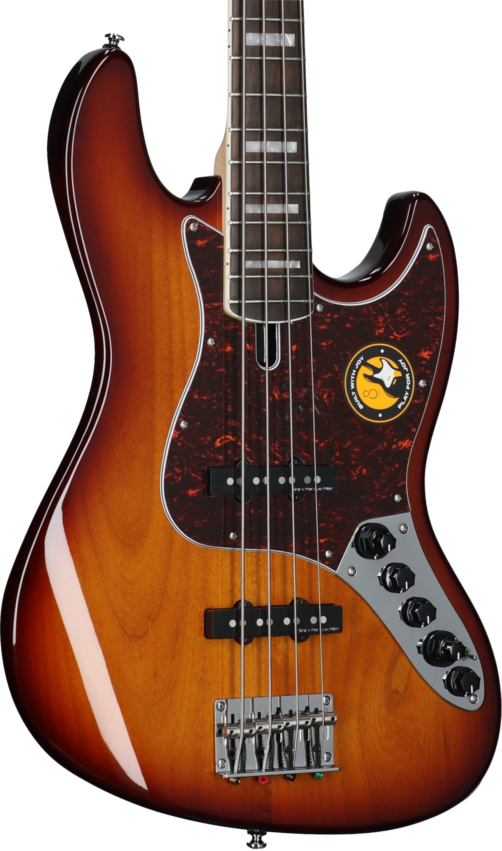Sire Marcus Miller V7 Electric Bass, 4-String, Tobacco Sunburst, Full Left Front