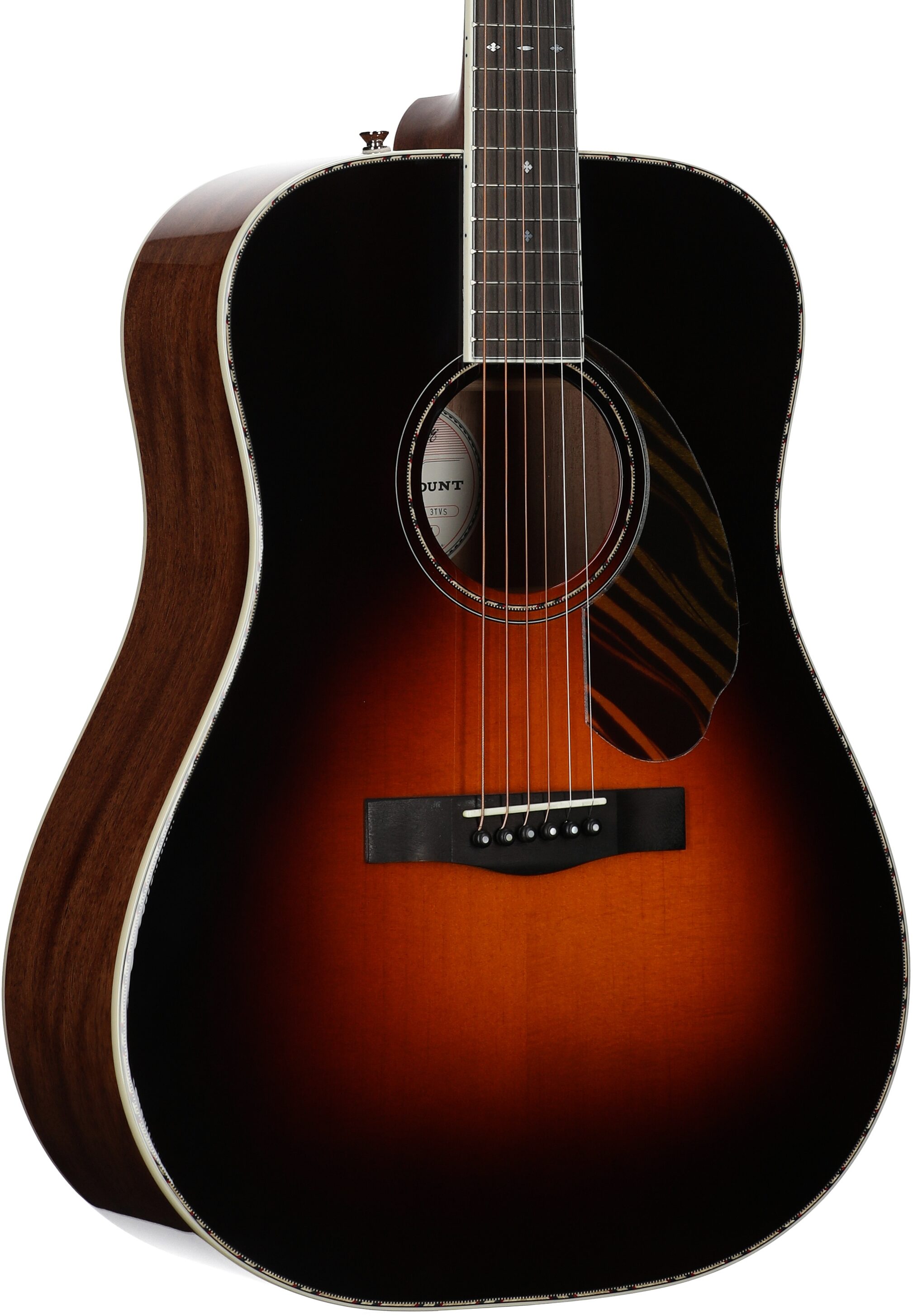 Fender Paramount PD-220E Dreadnought Acoustic-Electric Guitar (with Case), Three-Tone Vintage Sunburst, Open Box (Very Good), Full Left Front
