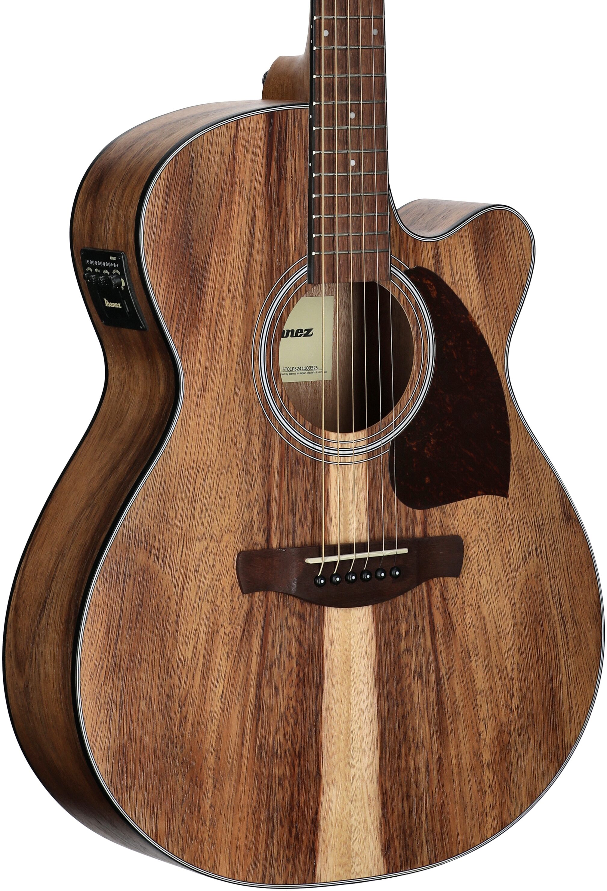 Ibanez PC50WSCE Acoustic-Electric Guitar, Open Pore Natural, Full Left Front