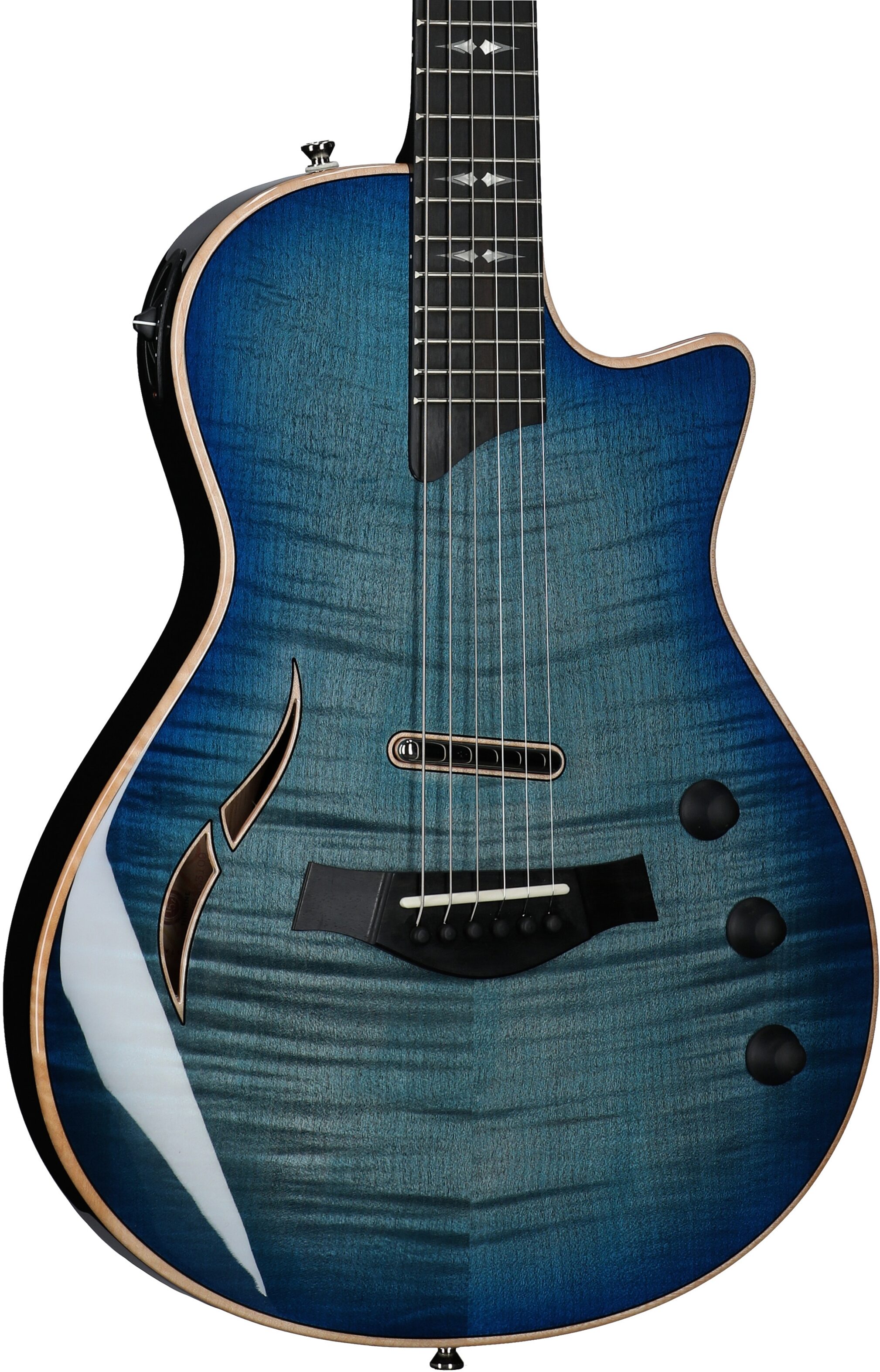 Taylor T5z Pro Armrest Electric Guitar (with Case), Harbor Blue, Full Left Front