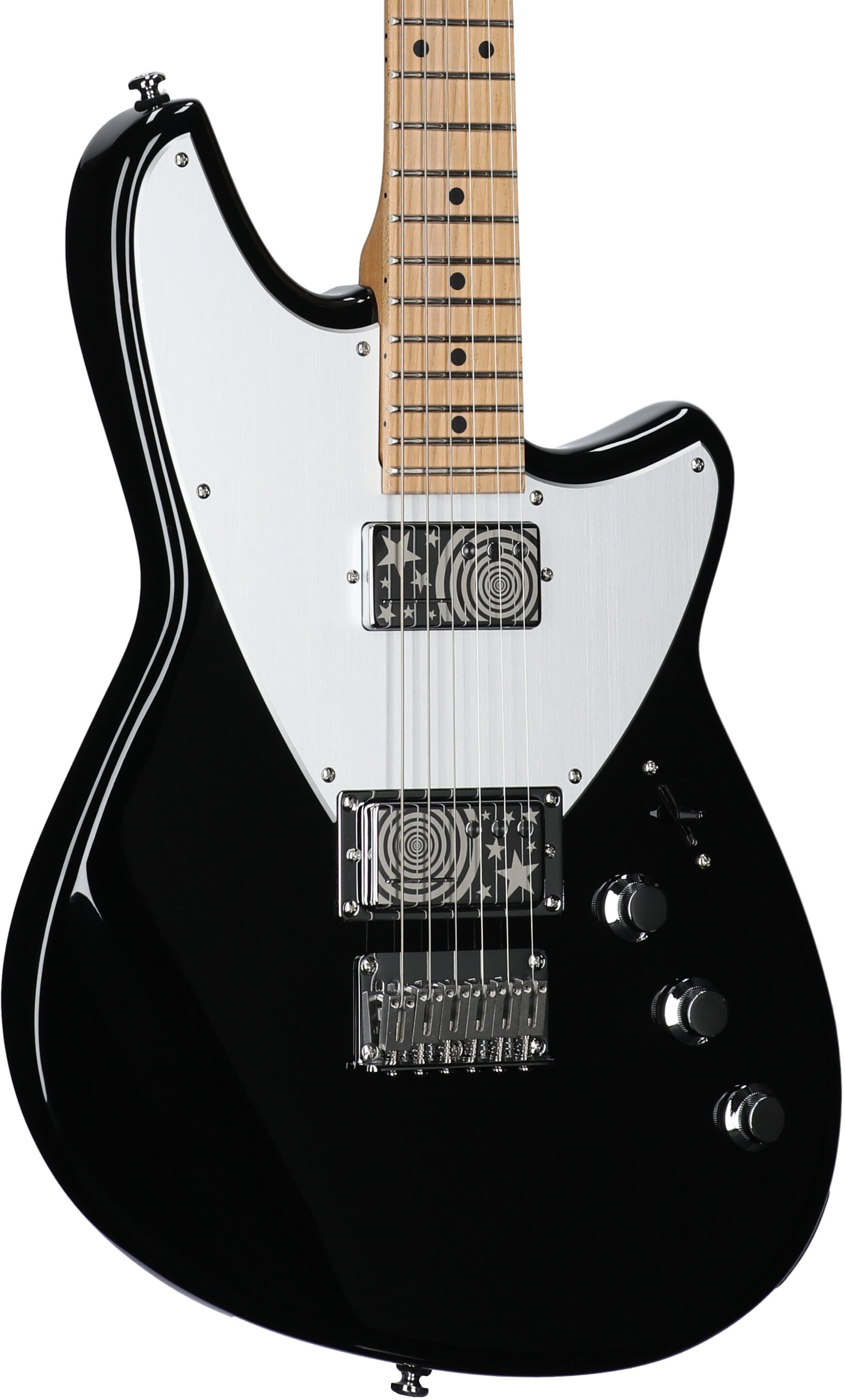 Reverend Billy Corgan Z-One Electric Guitar, Midnight Black, Full Left Front