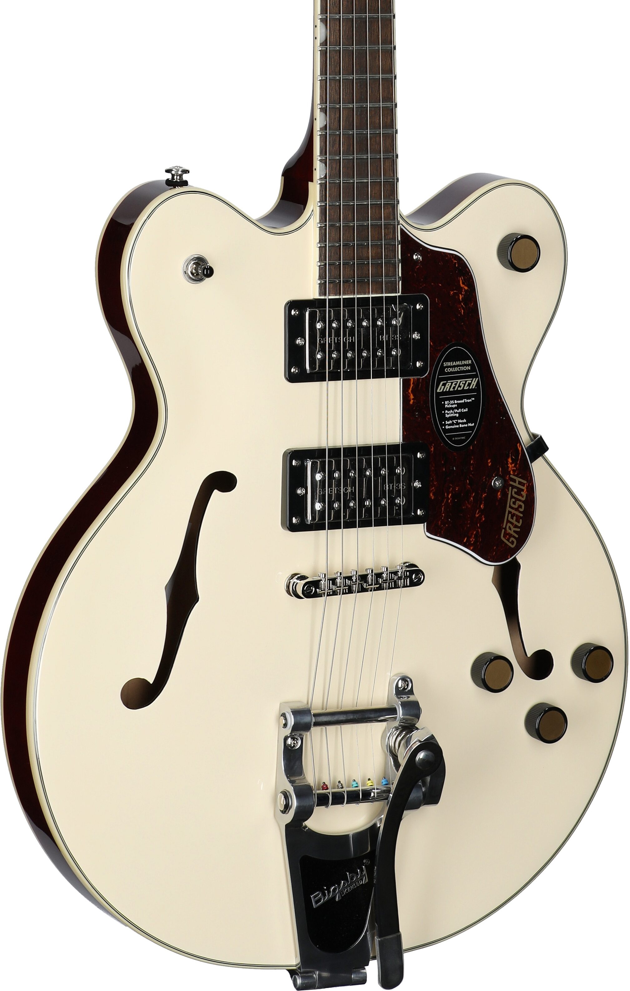 Gretsch G2622T Streamliner CB Electric Guitar, Vintage White, Full Left Front