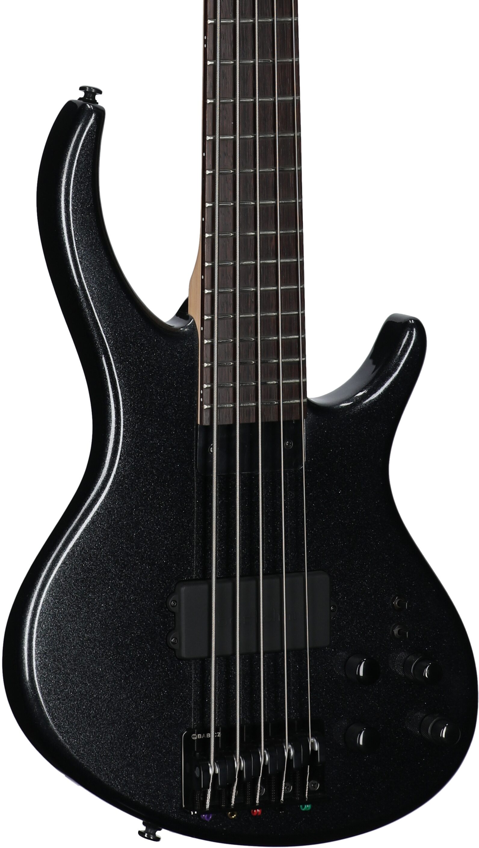 Tobias Growler V Electric Bass, 5-String (with Gig Bag), Black Pearl, Full Left Front