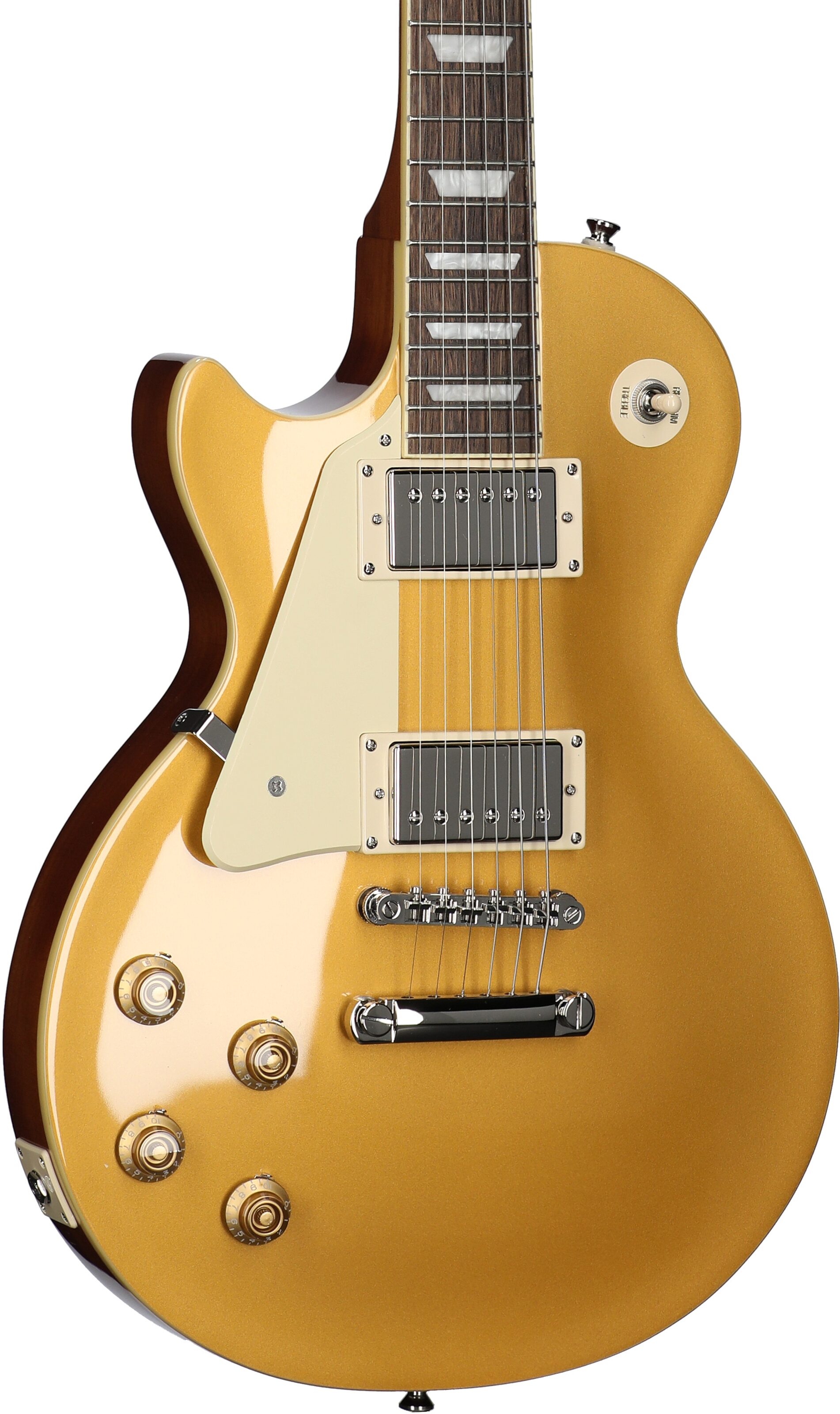 Epiphone Les Paul Standard 50s Electric Guitar, Left-Handed, Metallic Gold, Full Left Front