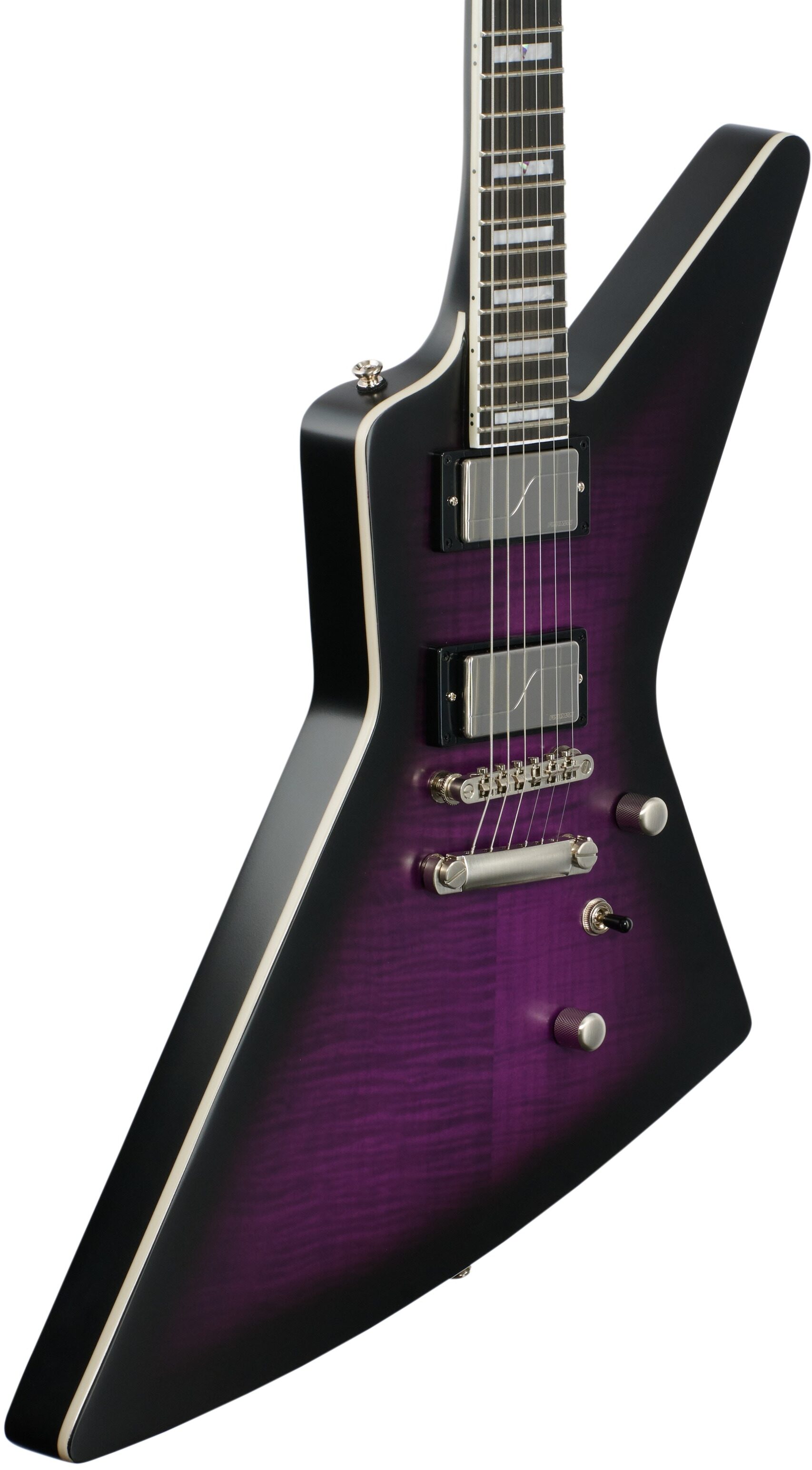 Epiphone Extura Prophecy Electric Guitar, Purple Tiger Aged Gloss, Full Left Front
