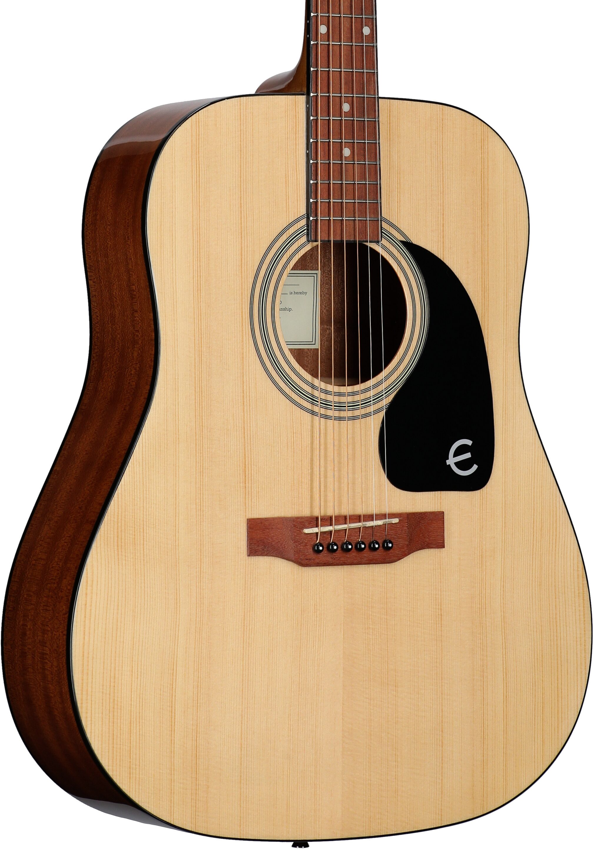 Epiphone Songmaker FT-100 Acoustic Guitar, Natural, Full Left Front