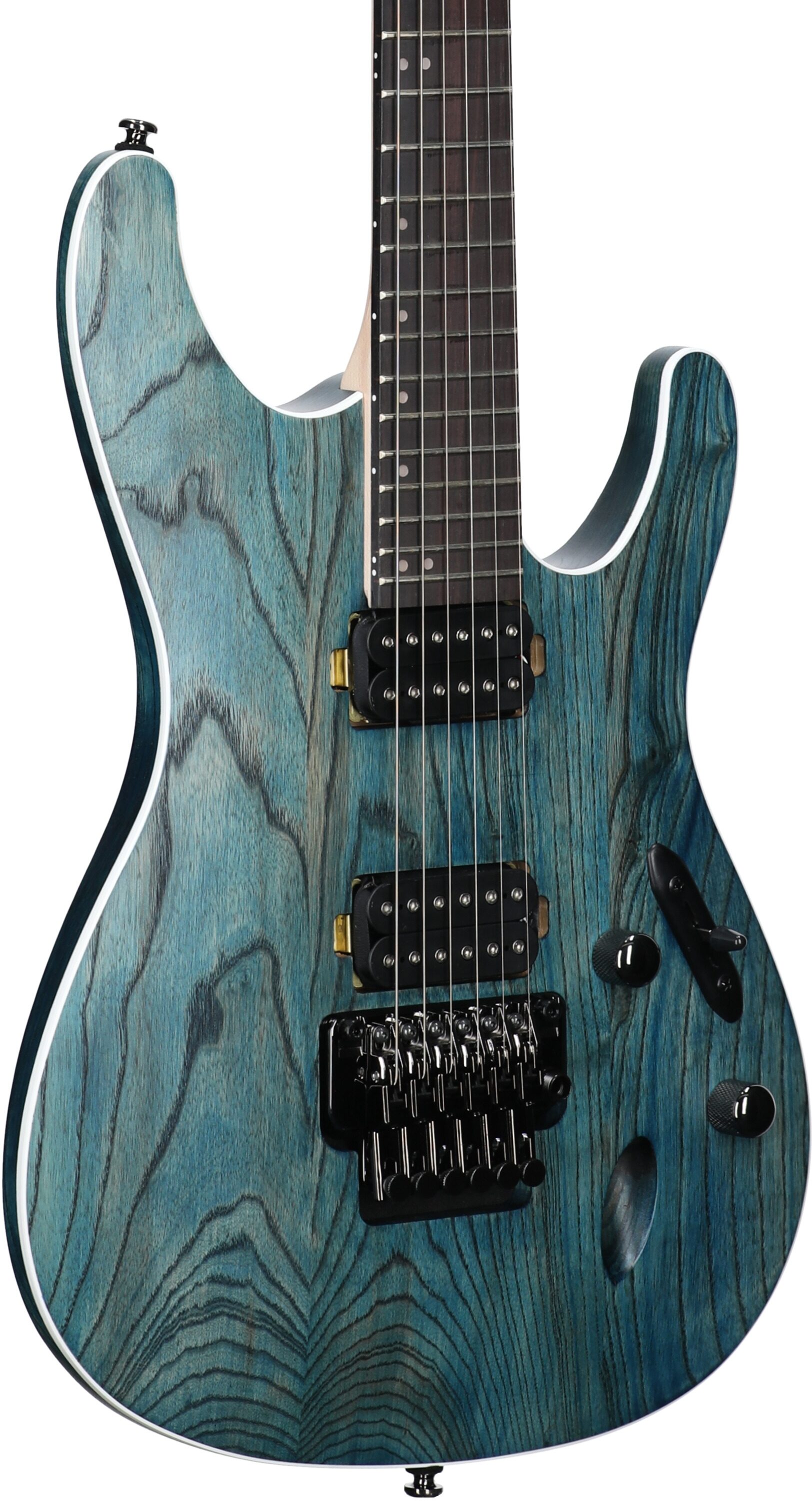 Ibanez S520AH Electric Guitar, Cosmic Blue Stained Flat, Full Left Front