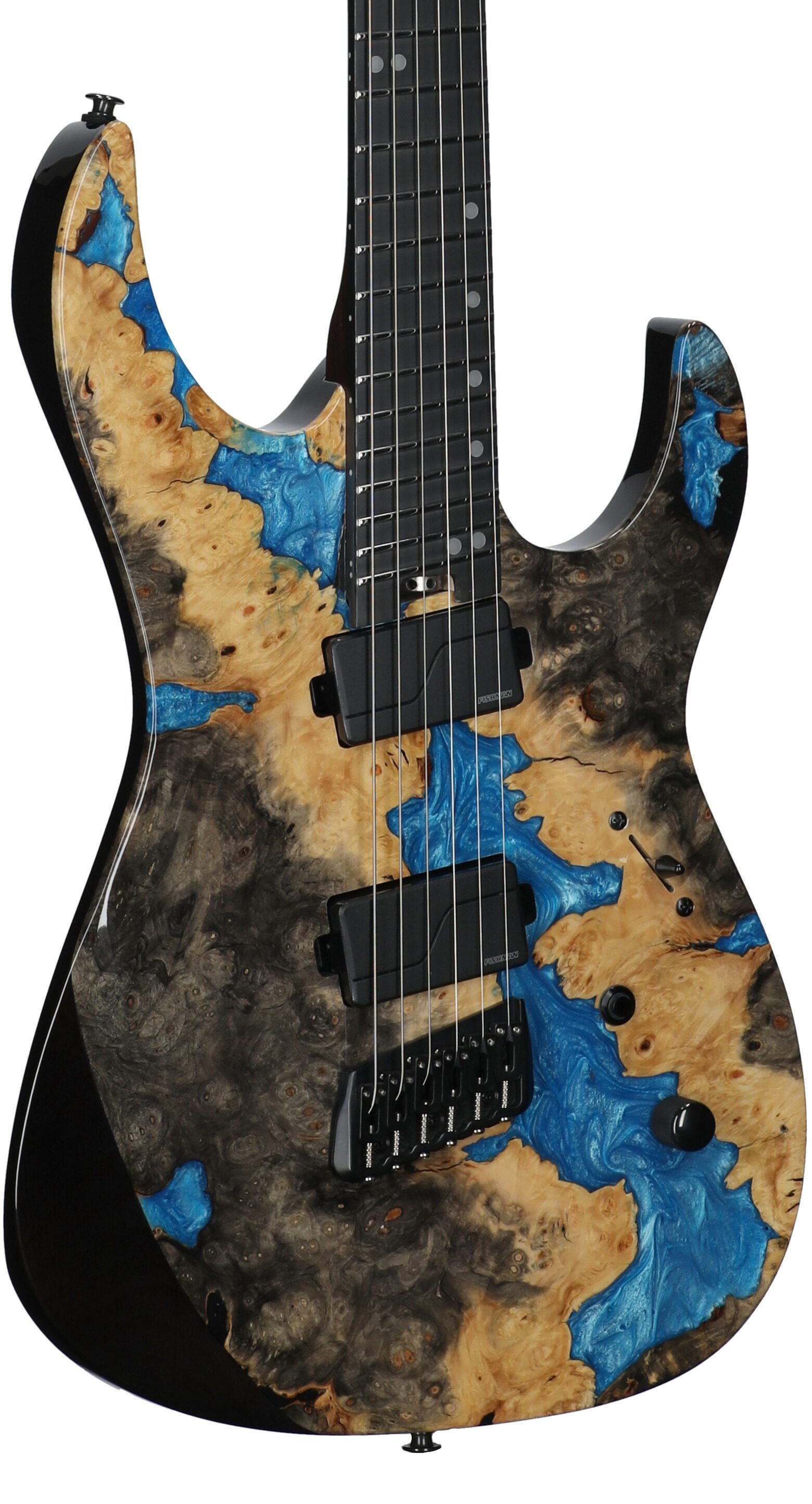 Legator Ninja 6 X Multi-Scale Guitar, Caribbean Blue , Full Left Front