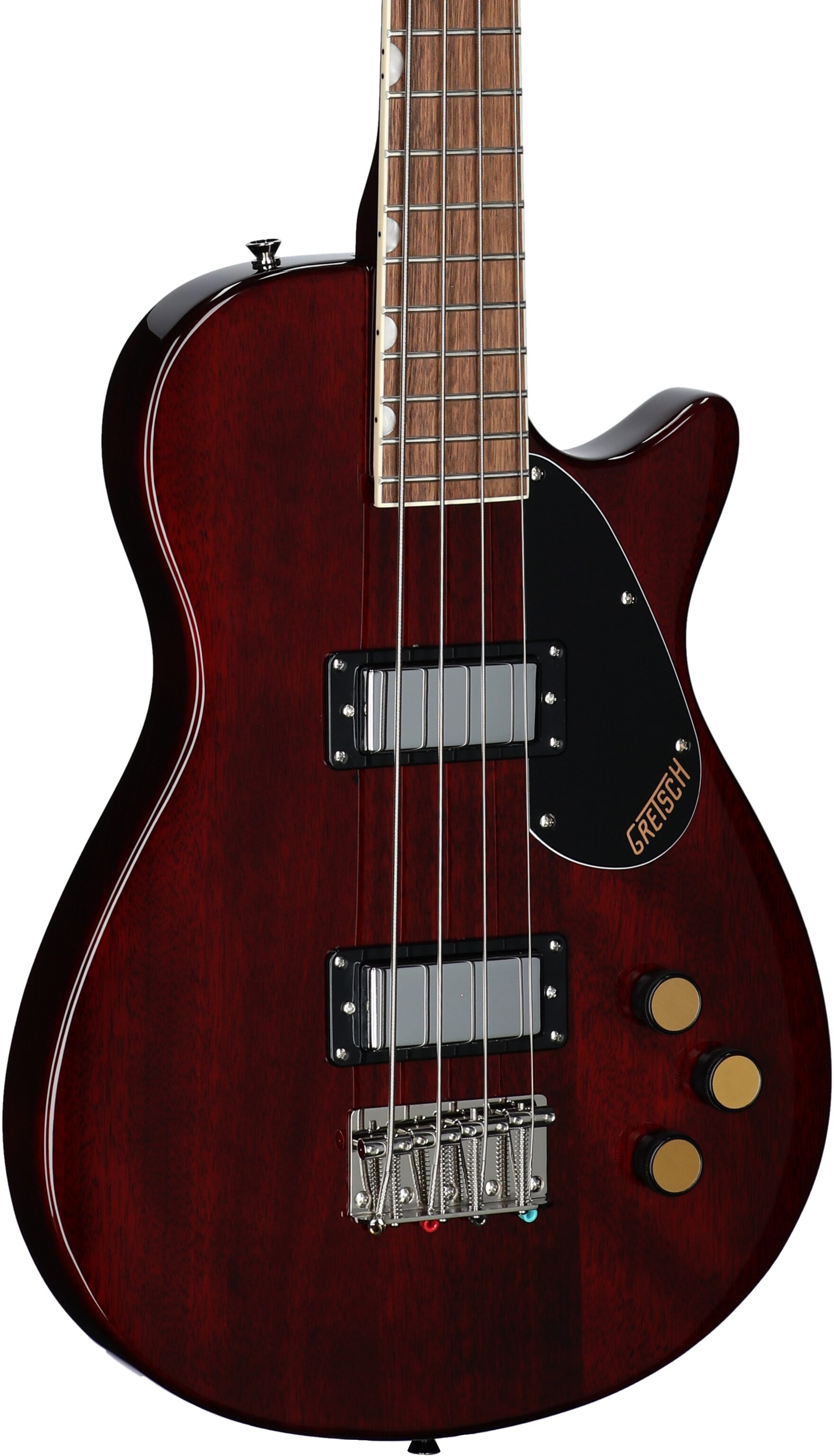 Gretsch Streamliner Jet Club Electric Bass, Walnut Stain, Full Left Front