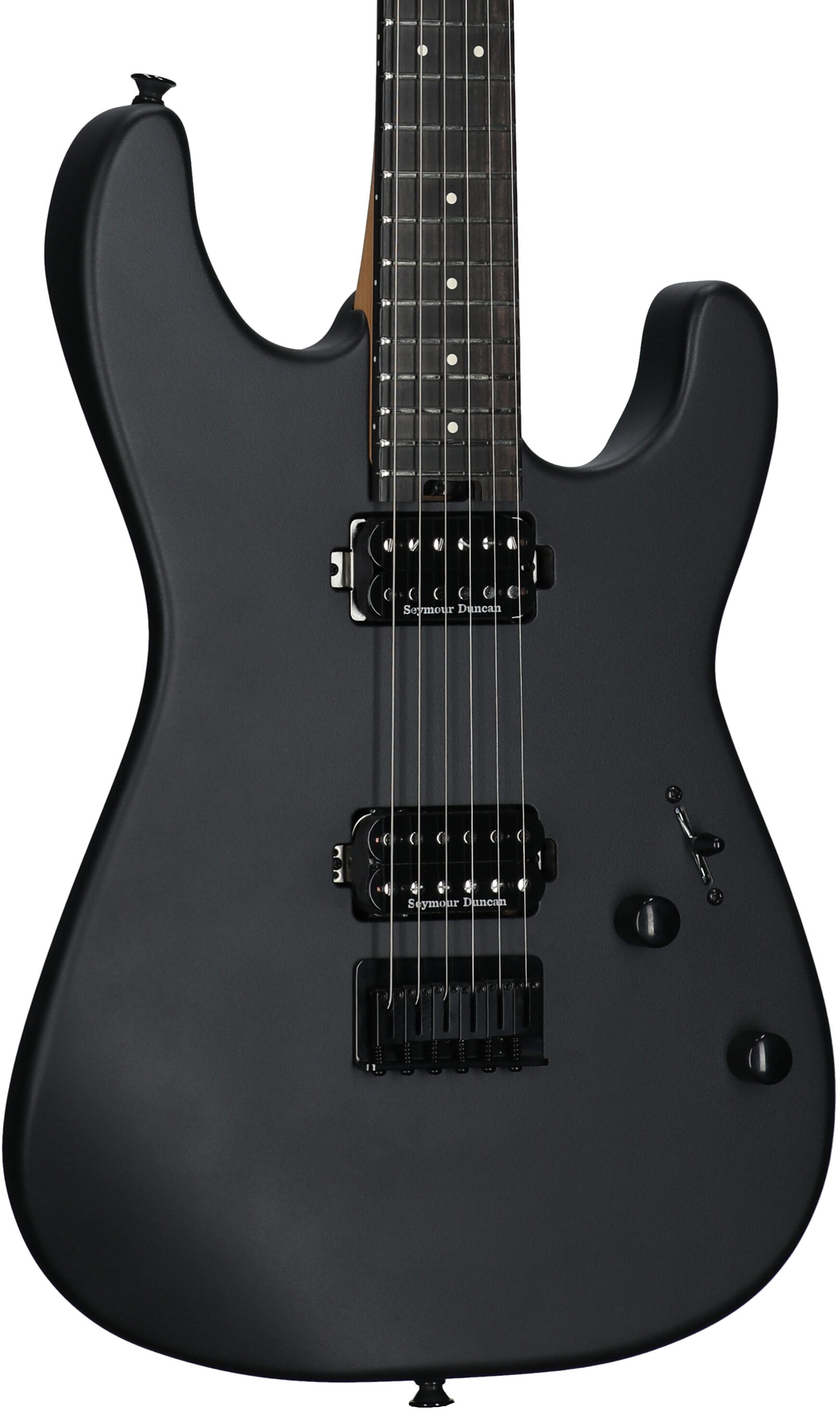 Charvel Pro-Mod Plus SD1 HH HT Electric Guitar, with Ebony Fingerboard, Scorched Earth, Full Left Front