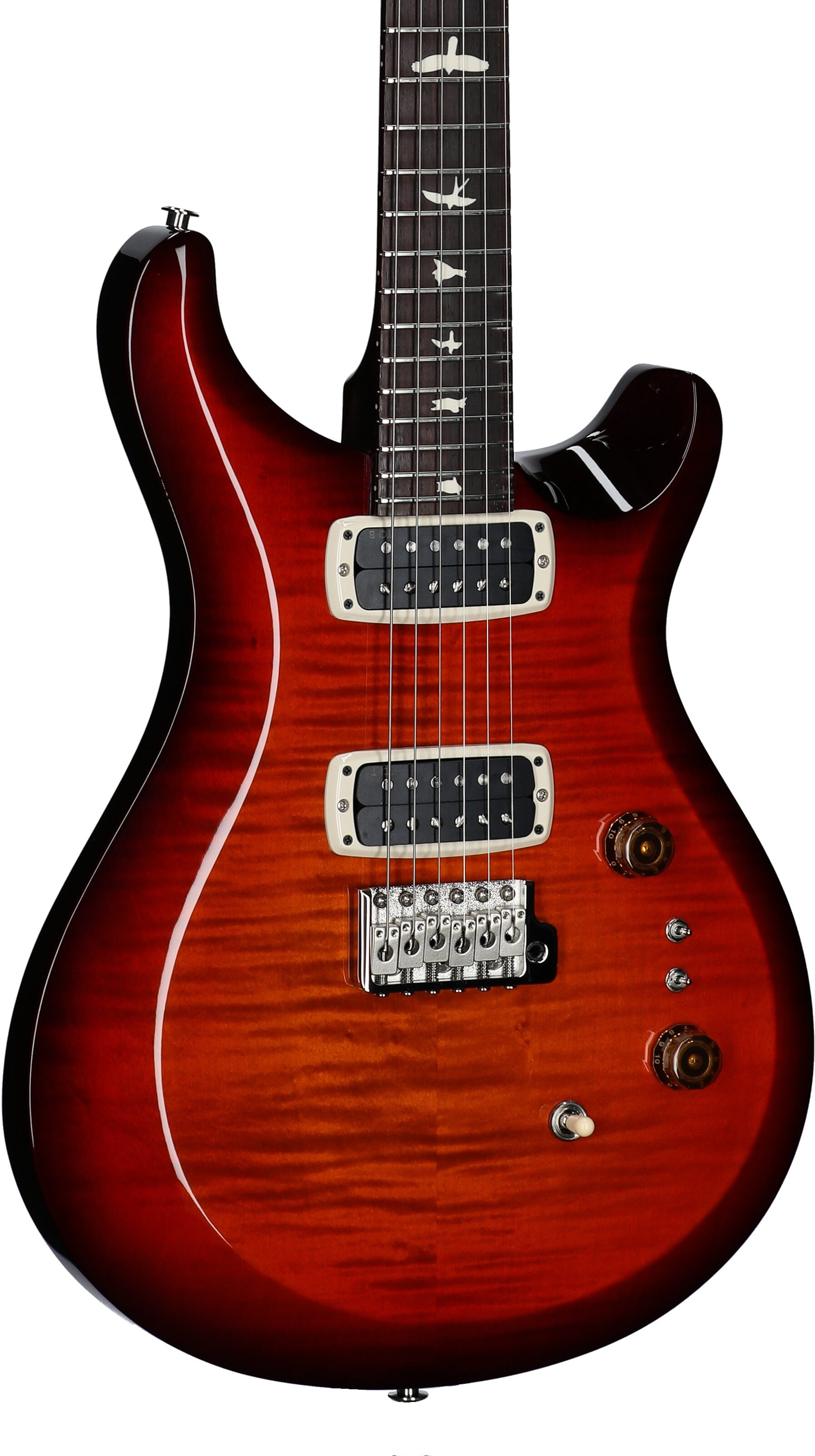 PRS Paul Reed Smith S2 Custom 24-08 Electric Guitar (with Gig Bag), Dark Cherry Sunburst, Full Left Front