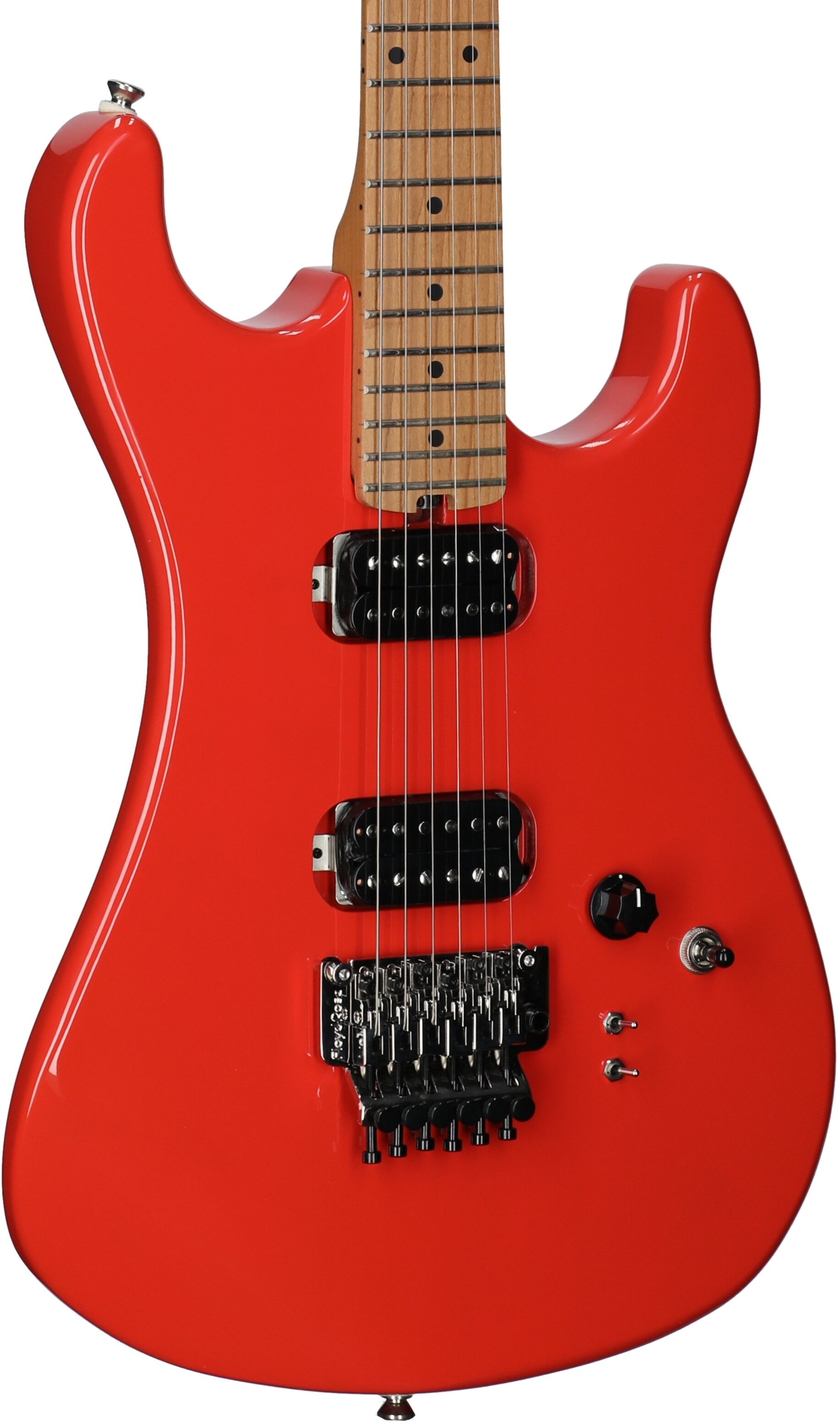 Kramer 84 HH FR Electric Guitar, Maple Fingerboard (with Gig Bag), Radiant Red, Full Left Front