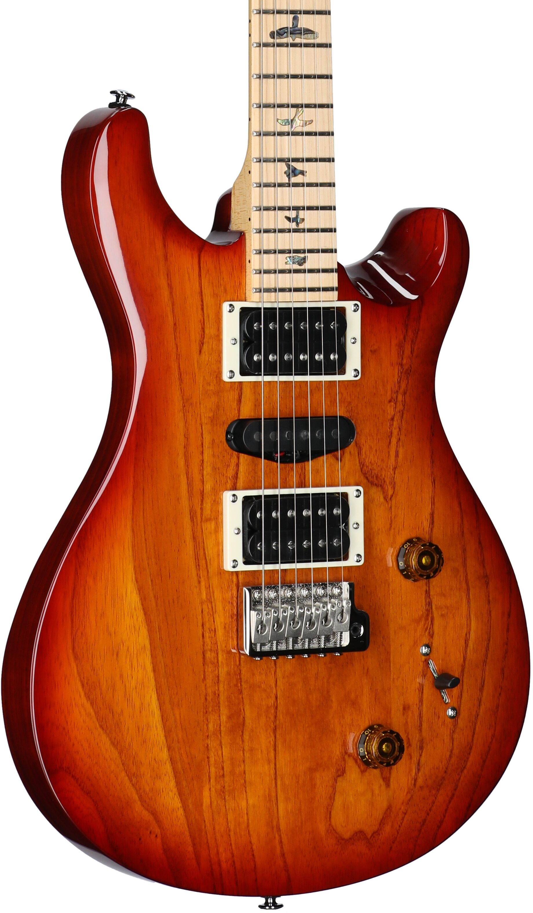 PRS Paul Reed Smith SE Swamp Ash Special Electric Guitar (with Gig Bag), Vintage Sunburst, Full Left Front