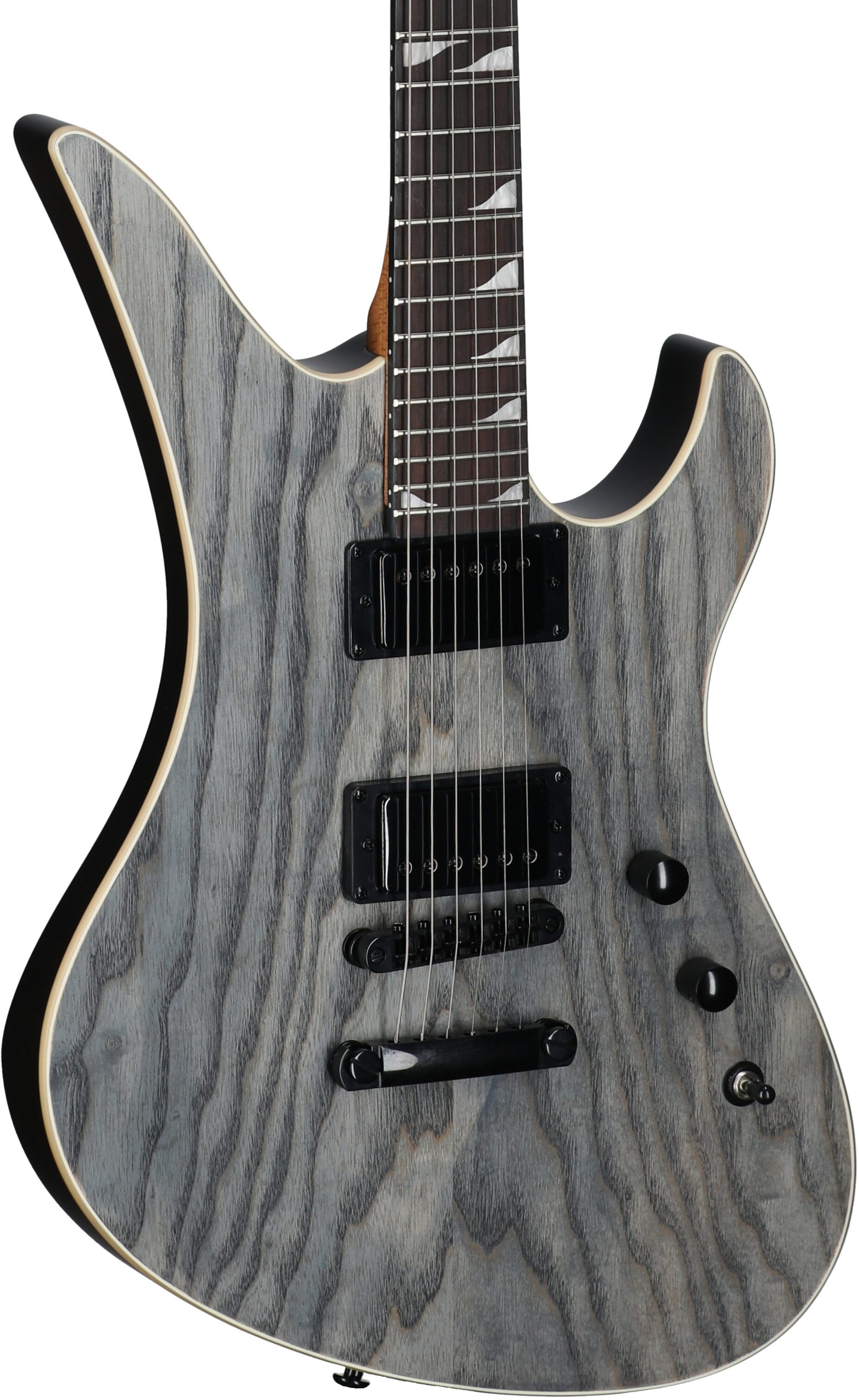 Schecter Avenger Standard Electric Guitar, Charcoal Satin, Full Left Front