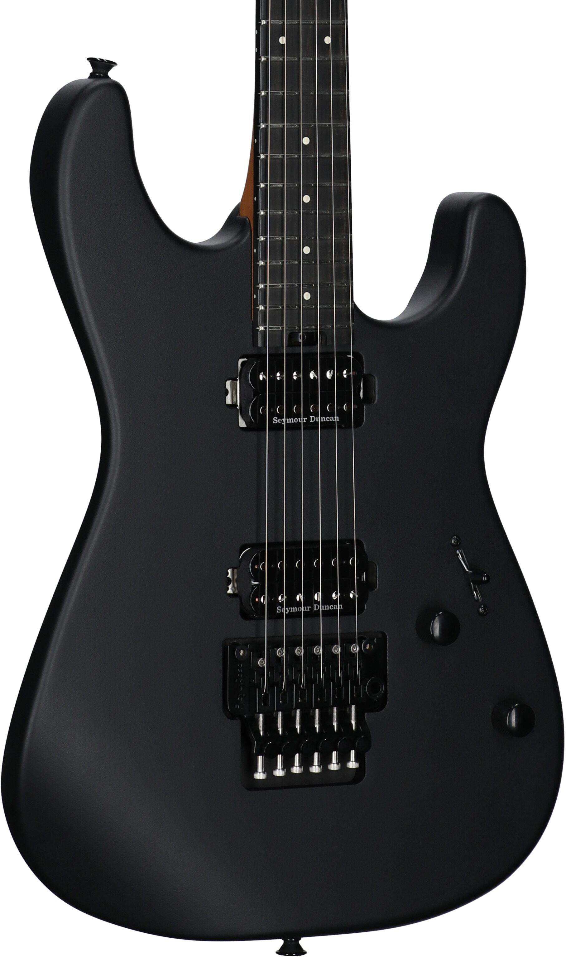 Charvel Pro-Mod Plus San Dimas SD1 HH FR Electric Guitar, with Ebony Fingerboard, Scorched Earth, Full Left Front
