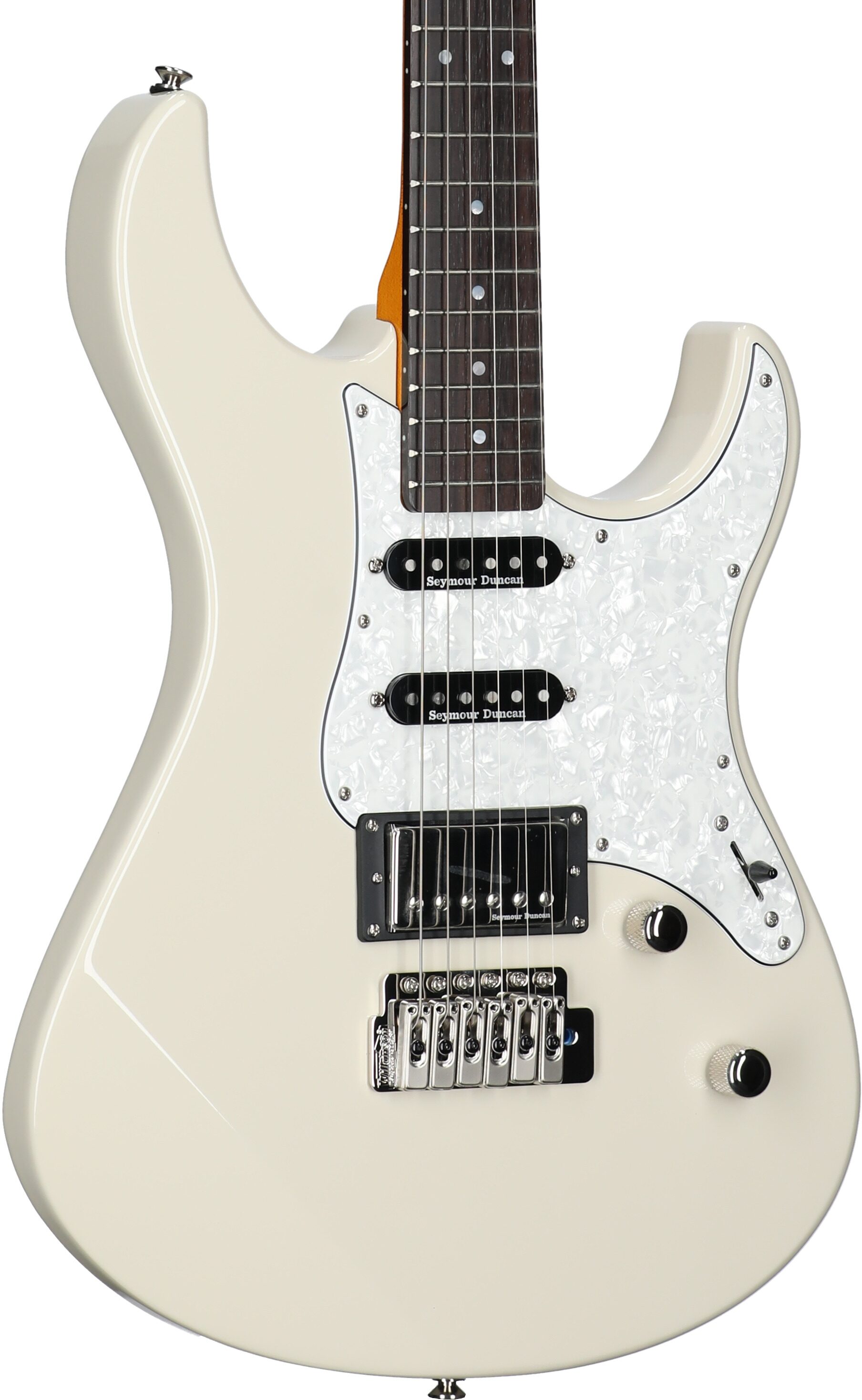 Yamaha 612VIIX Pacifica Electric Guitar, Vintage White, Full Left Front