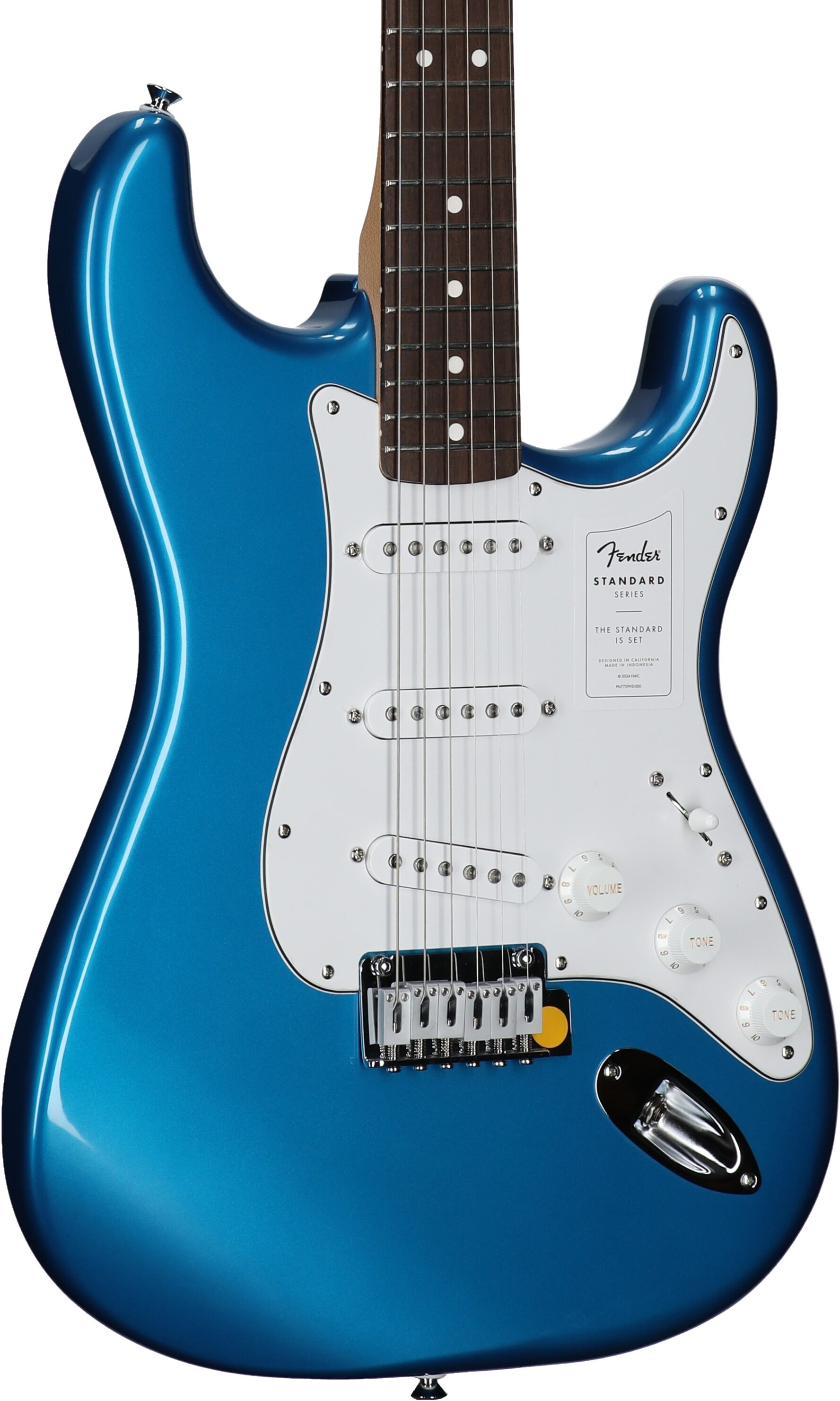 Fender Standard Stratocaster Electric Guitar, Laurel Fingerboard, Aqua Marine Metallic, Full Left Front