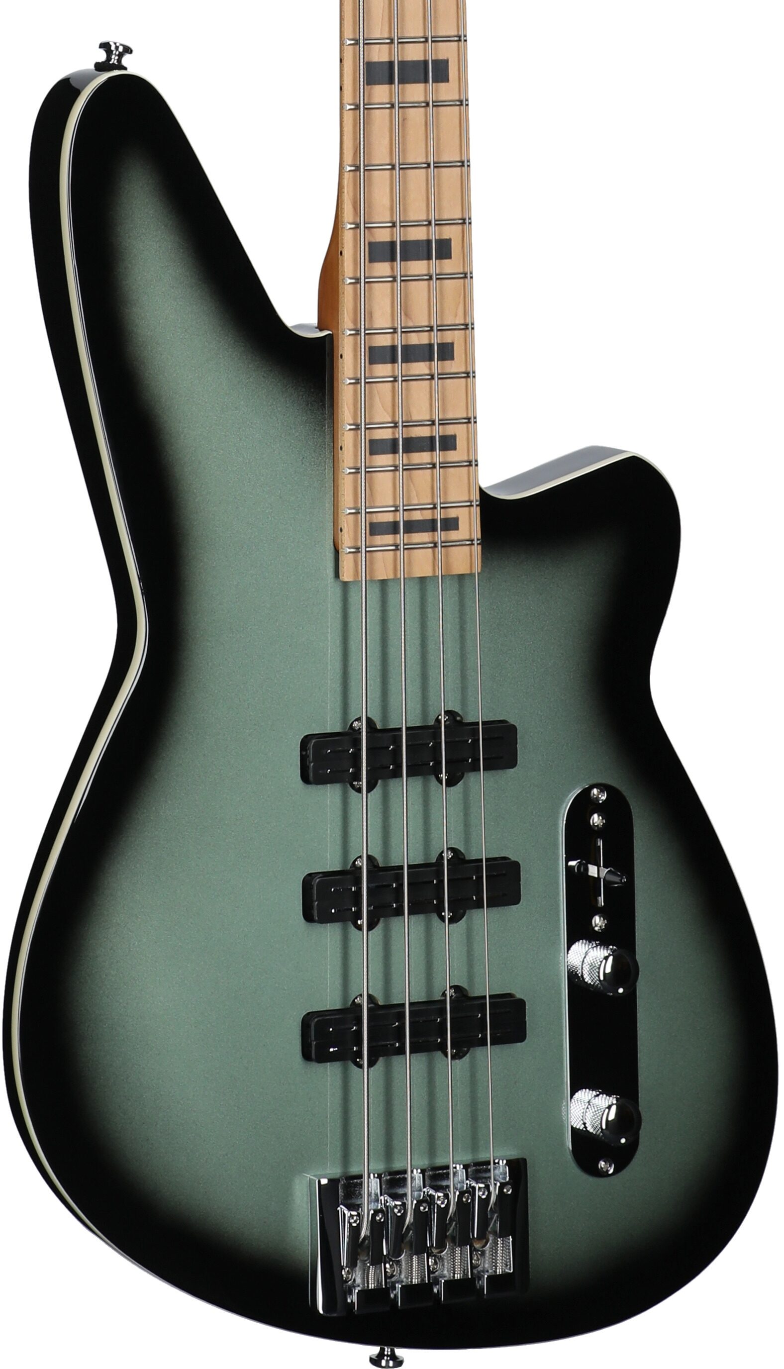 Reverend Triad 4 Electric Bass, Alpine Burst, Maple Fretboard, Full Left Front