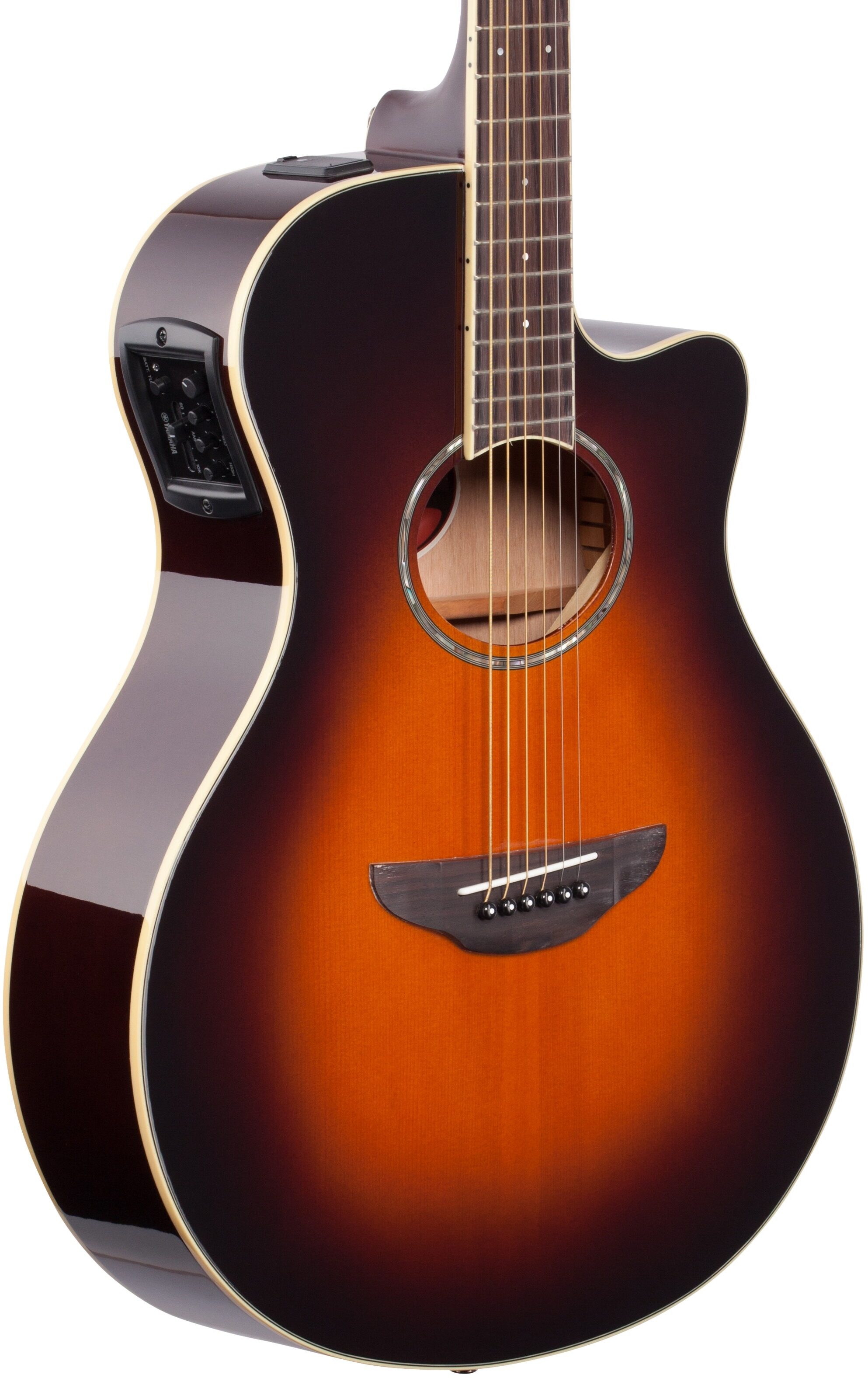 Yamaha APX-600 Acoustic-Electric Guitar, Old Violin Sunburst, Full Left Front