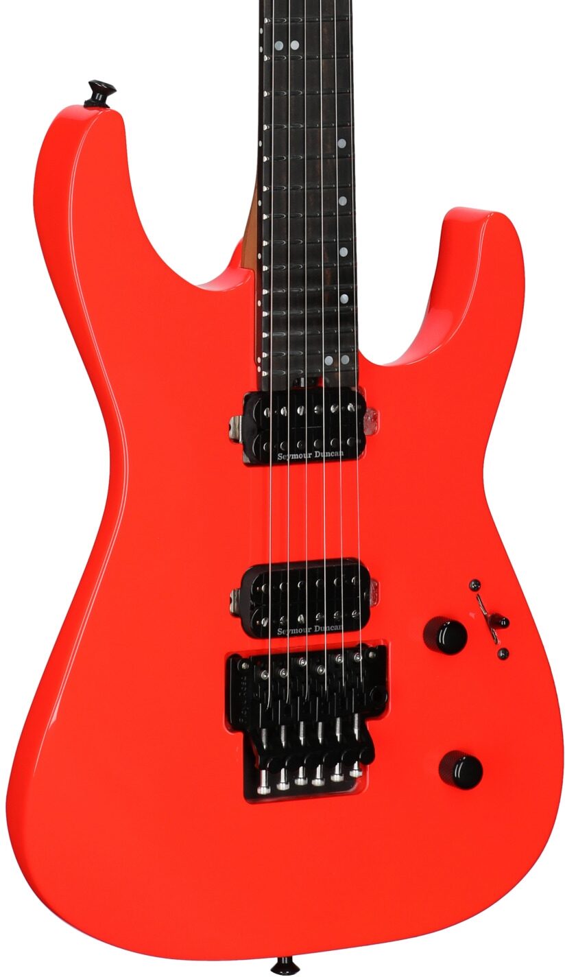 Jackson American Series Virtuoso Electric Guitar (with Case), Rocket Red, Full Left Front