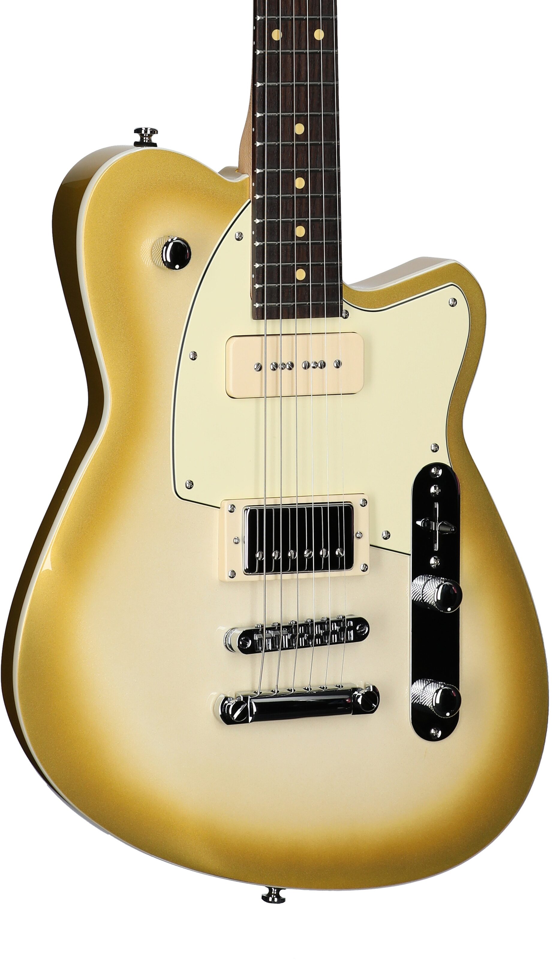 Reverend Double Agent OG Electric Guitar, Venetian Pearl, Rosewood Fretboard, Full Left Front