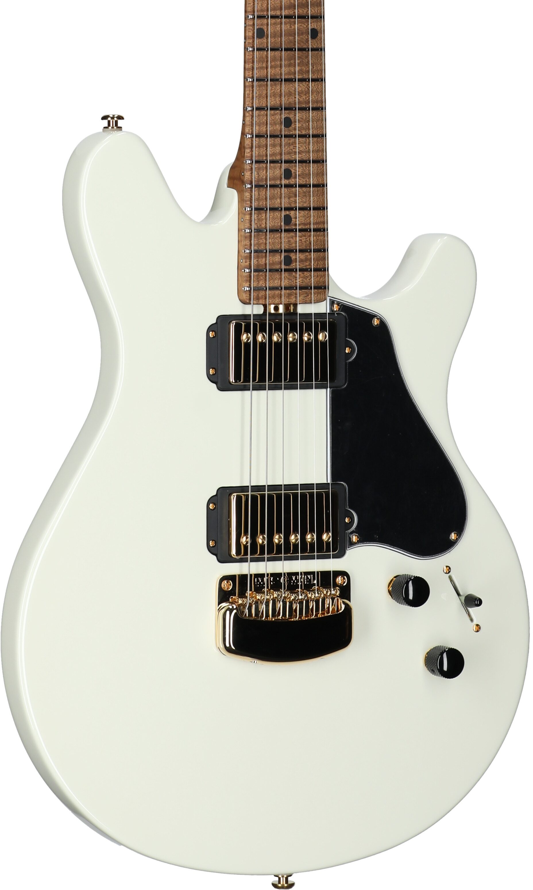 Ernie Ball Music Man James Valentine HH Electric Guitar (with MONO Bag), Ivory White, Full Left Front