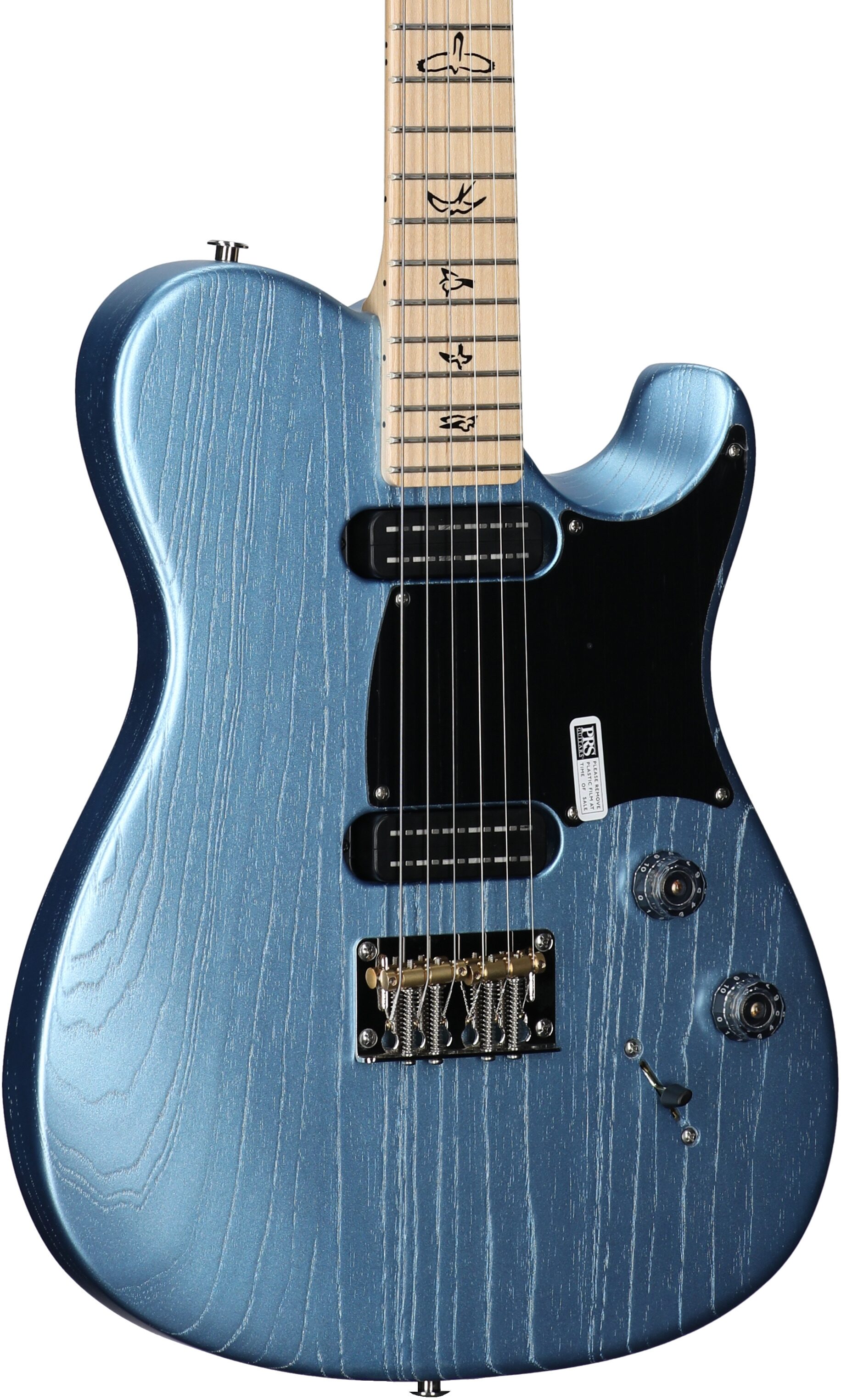 PRS Paul Reed Smith NF 53 Electric Guitar (with Gig Bag), Satin Frost Blue Metallic, Full Left Front