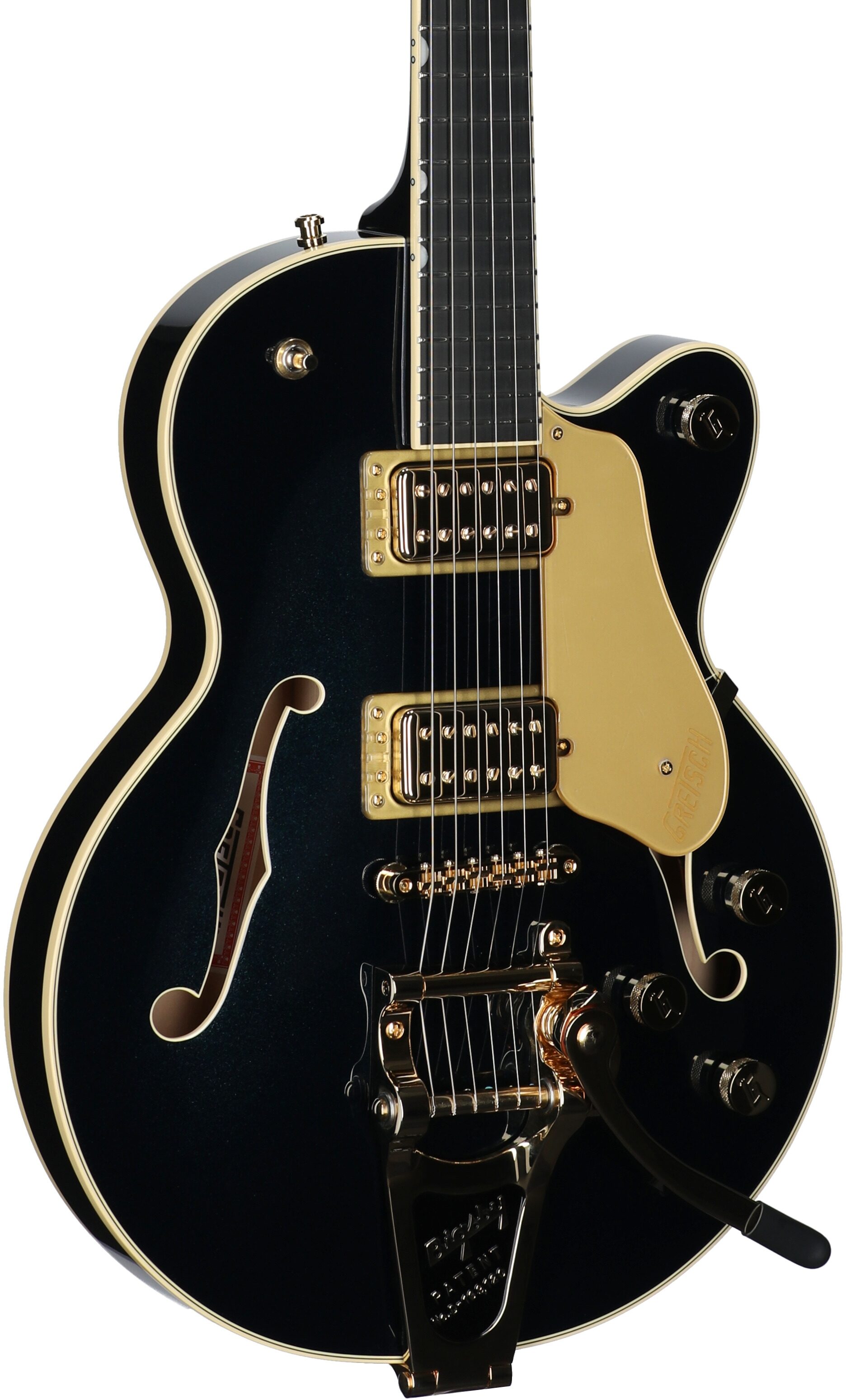 Gretsch Professional Collection Broadkaster Jr LX Center Block SC Electric Guitar, Midnight Sapphire, Full Left Front
