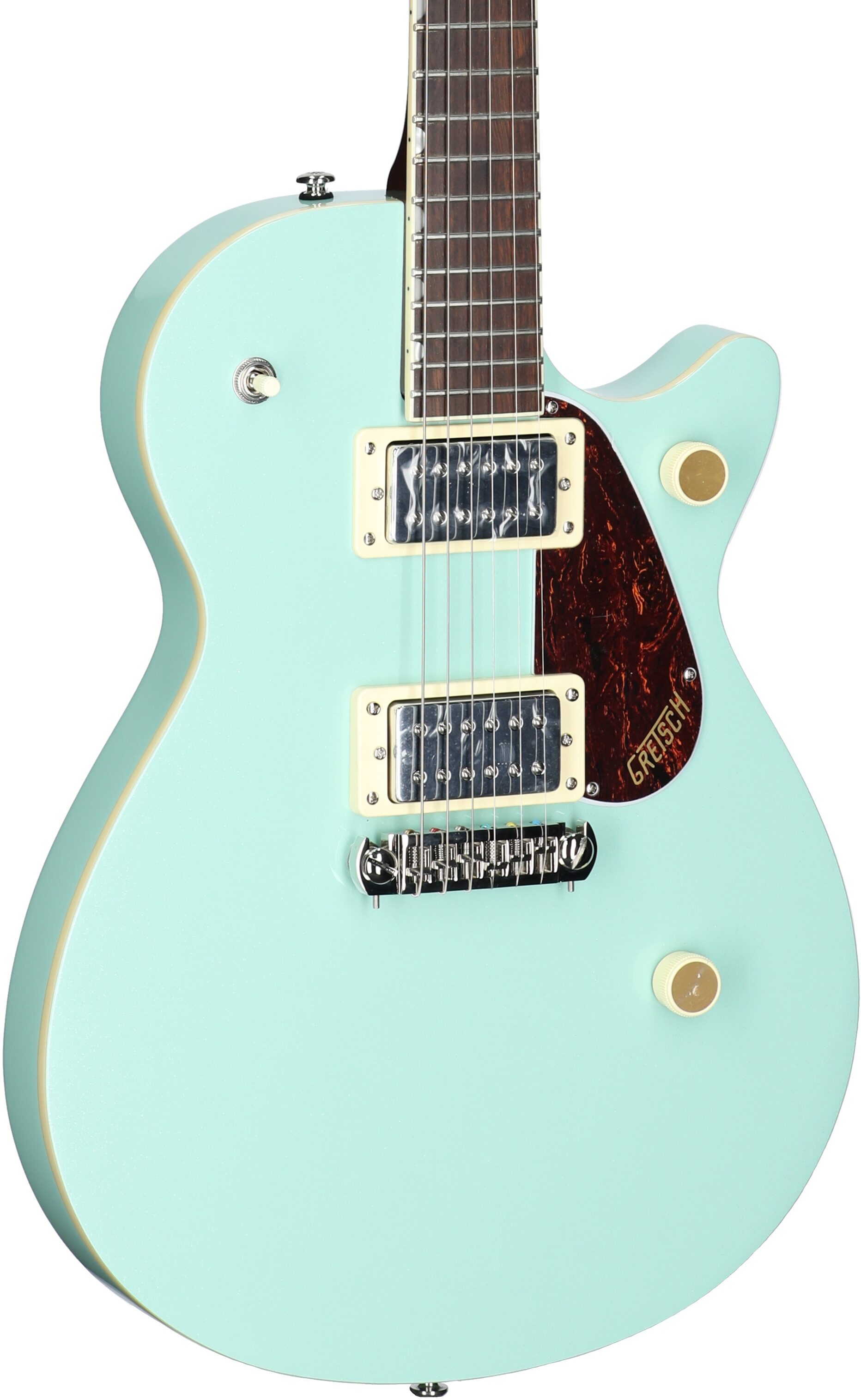 Gretsch Streamliner Jet Club Electric Guitar, Mint Metallic, Full Left Front