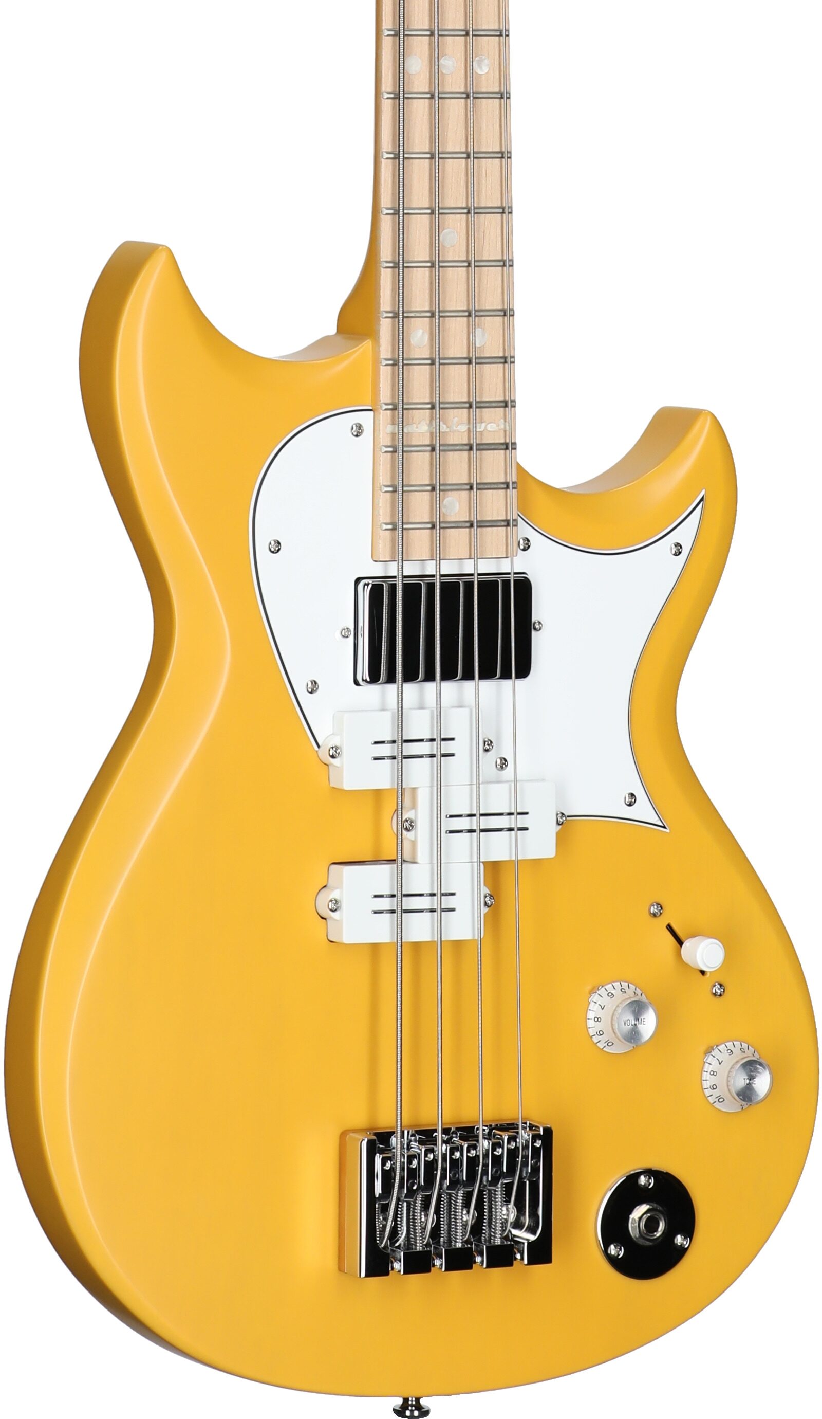 Reverend Mike Watt Wattplower MKII Electric Bass, Yellow, Full Left Front